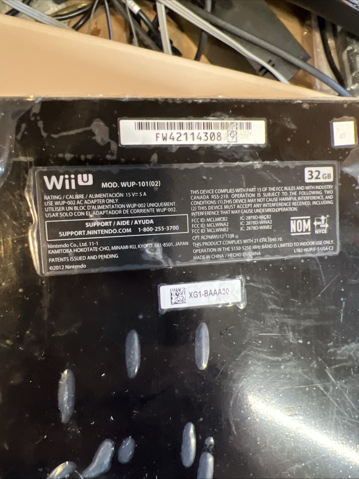 Nintendo Wii U WUP-101(02) 32GB Video Game Console ONLY