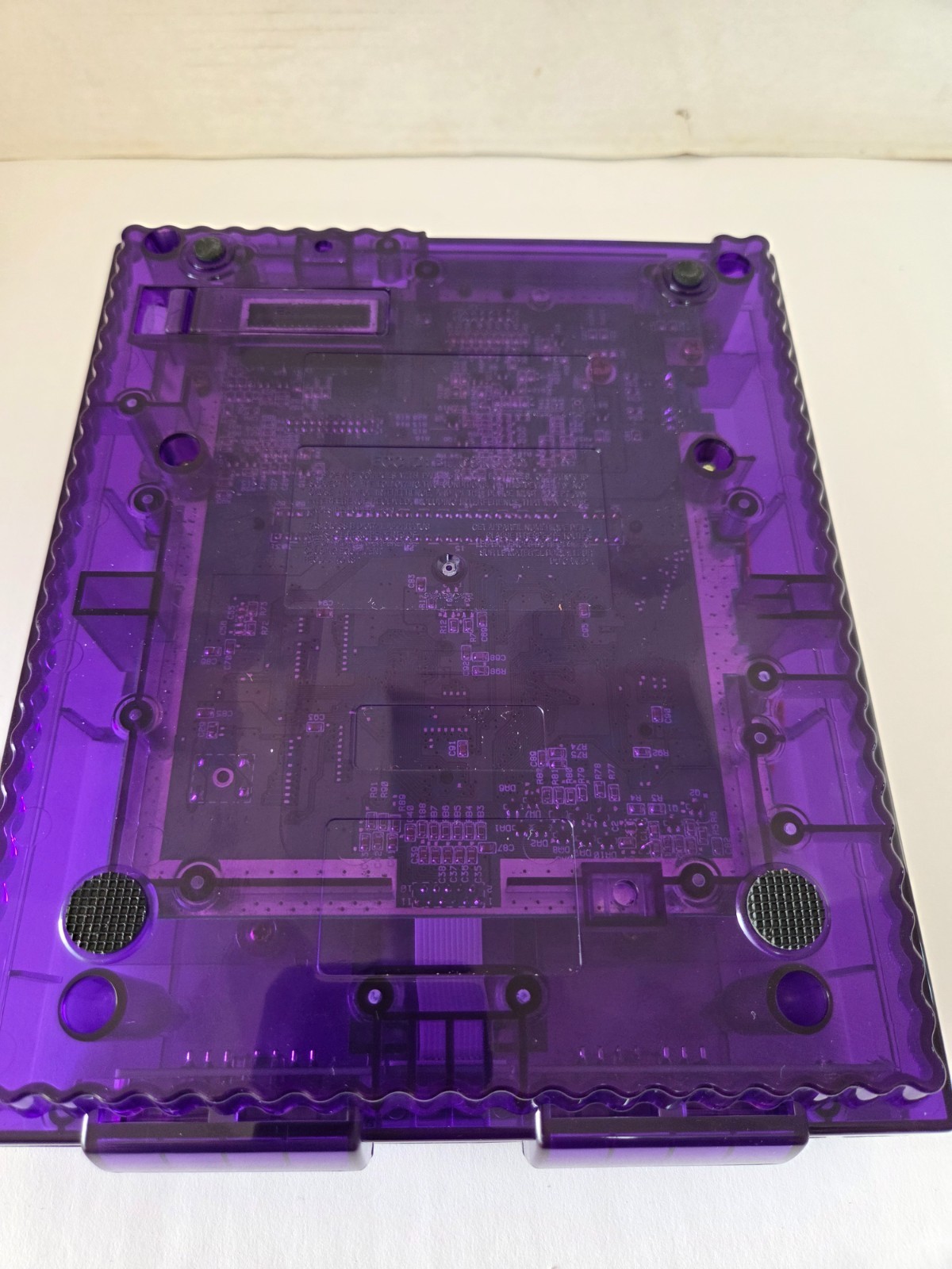 Custom Super Nintendo Console Transparent Purple with Power Supply