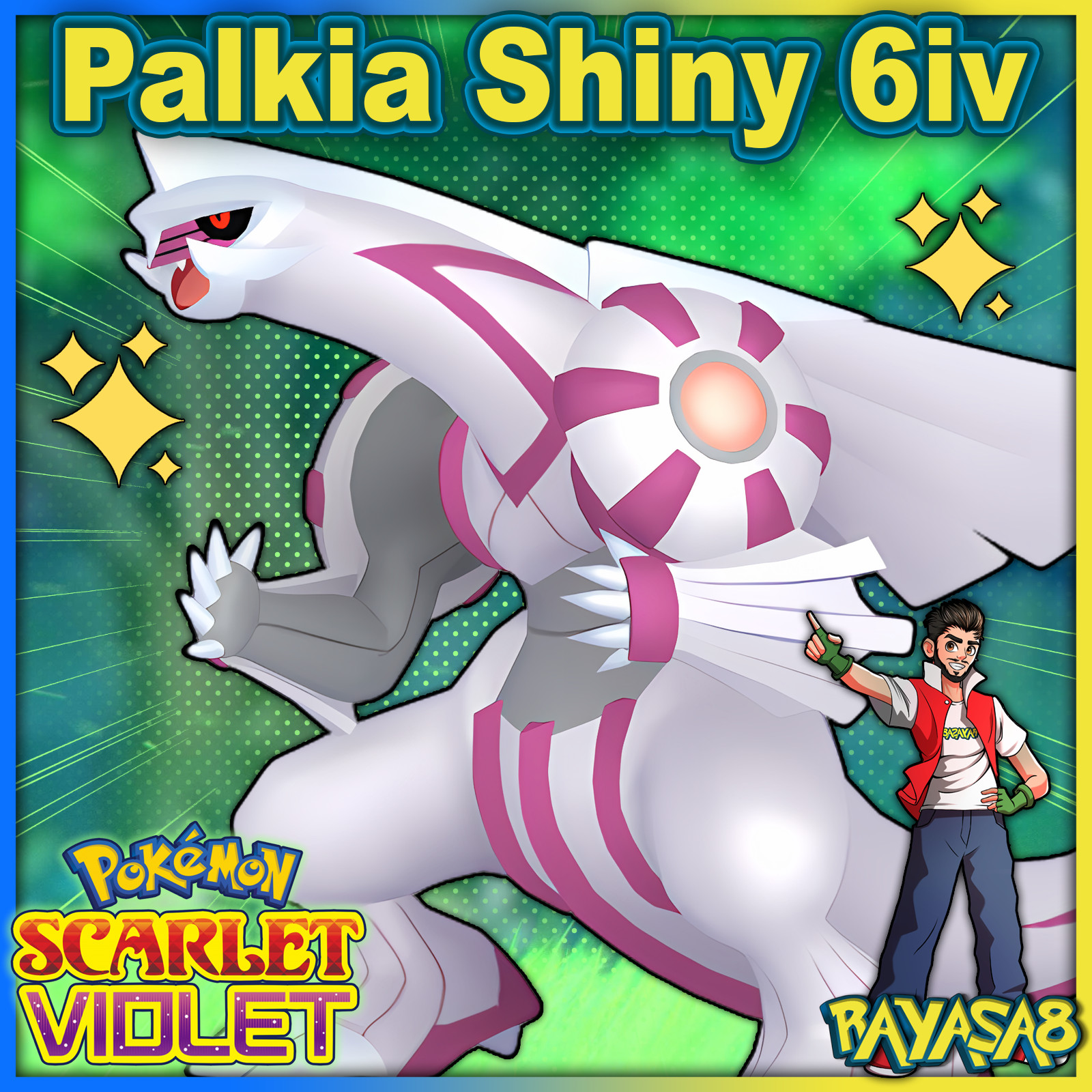 Pokemon Scarlet & Violet Palkia Legendary 6IV Trained 🌟Shiny🌟 & Non Shiny Home