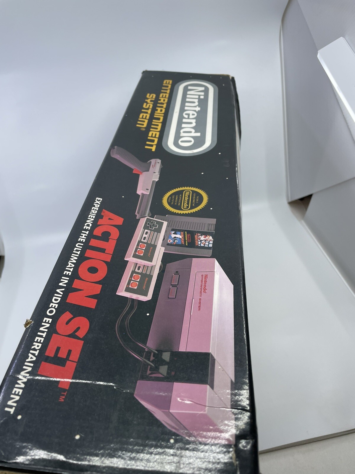 Vintage Nintendo NES Action Set Home Console – White/Gray Box Only 1988