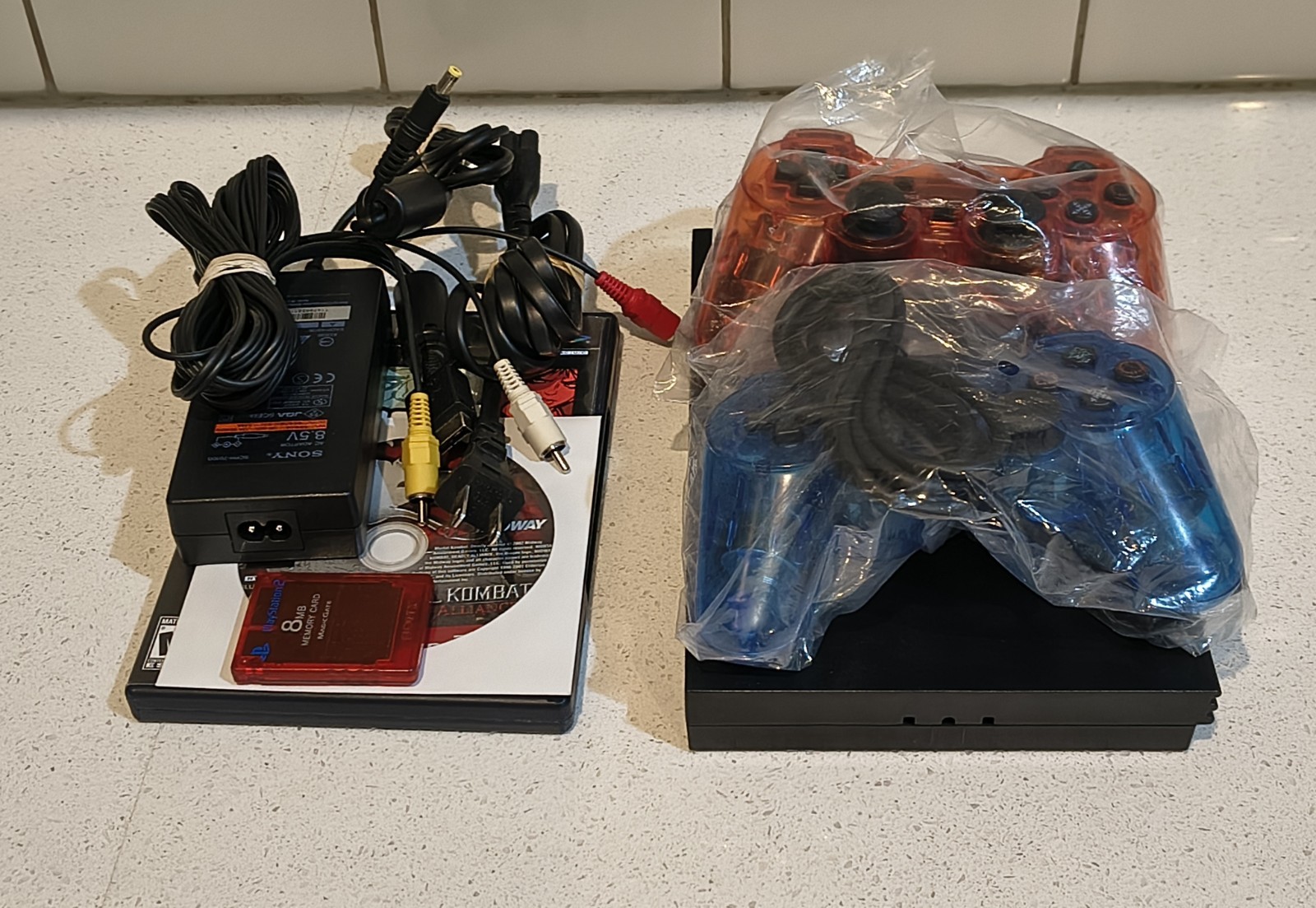 Sony PlayStation 2 PS2 Slim SCPH-77001 Console + Games, New Controllers – TESTED