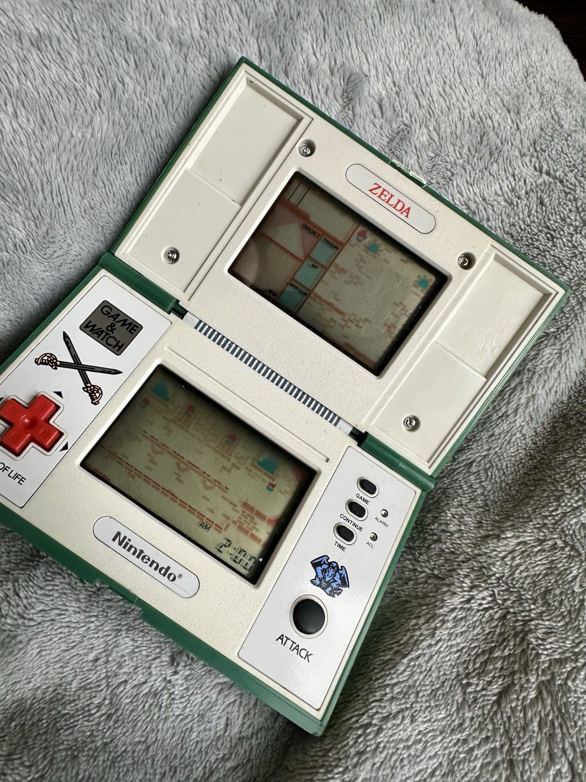 Vintage Zelda Nintendo Multi Screen Game & Watch 1989 ZL-65 Tested Works Japan