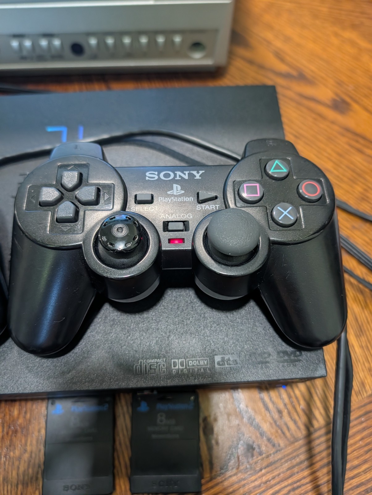 Sony PlayStation 2 Bundle With 4 Games, 2 Controllers, Memory Cards- Tested