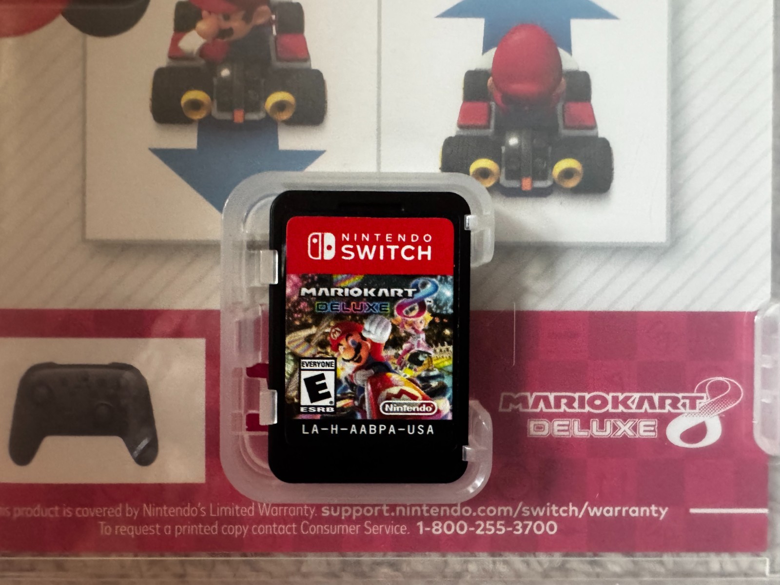 Nintendo Switch V1 Neon Blue/Red Console Bundle + Mario Kart 8 & Super Smash Bro