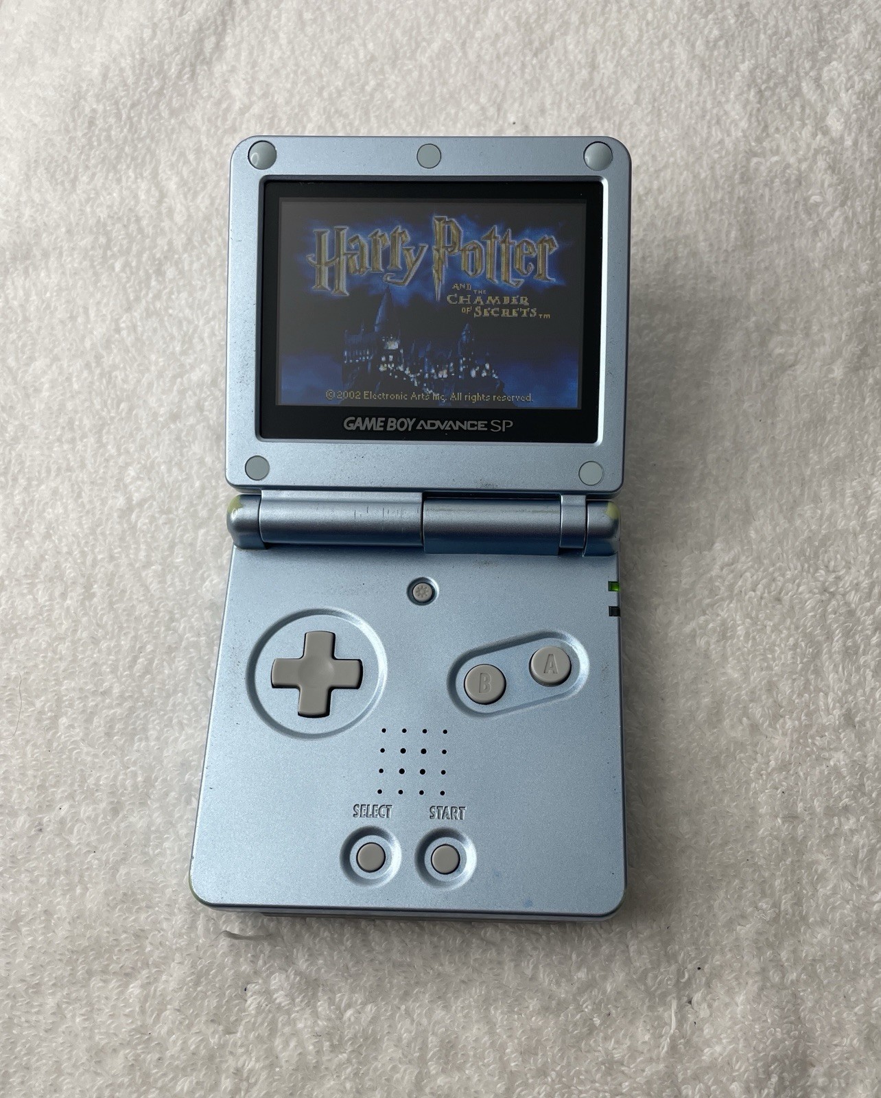 Nintendo Game Boy Advance SP GBA Pearl Blue AGS-101 Handheld Console- Tested