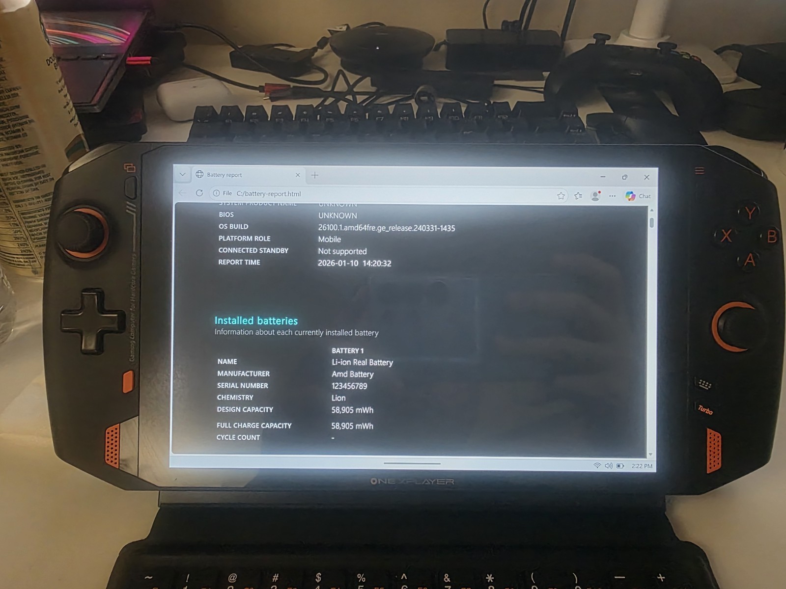 ONEXPLAYER 1S 8.4 Inch Portable PC Windows11 (AMD R7-5700U 16GB/2TB)