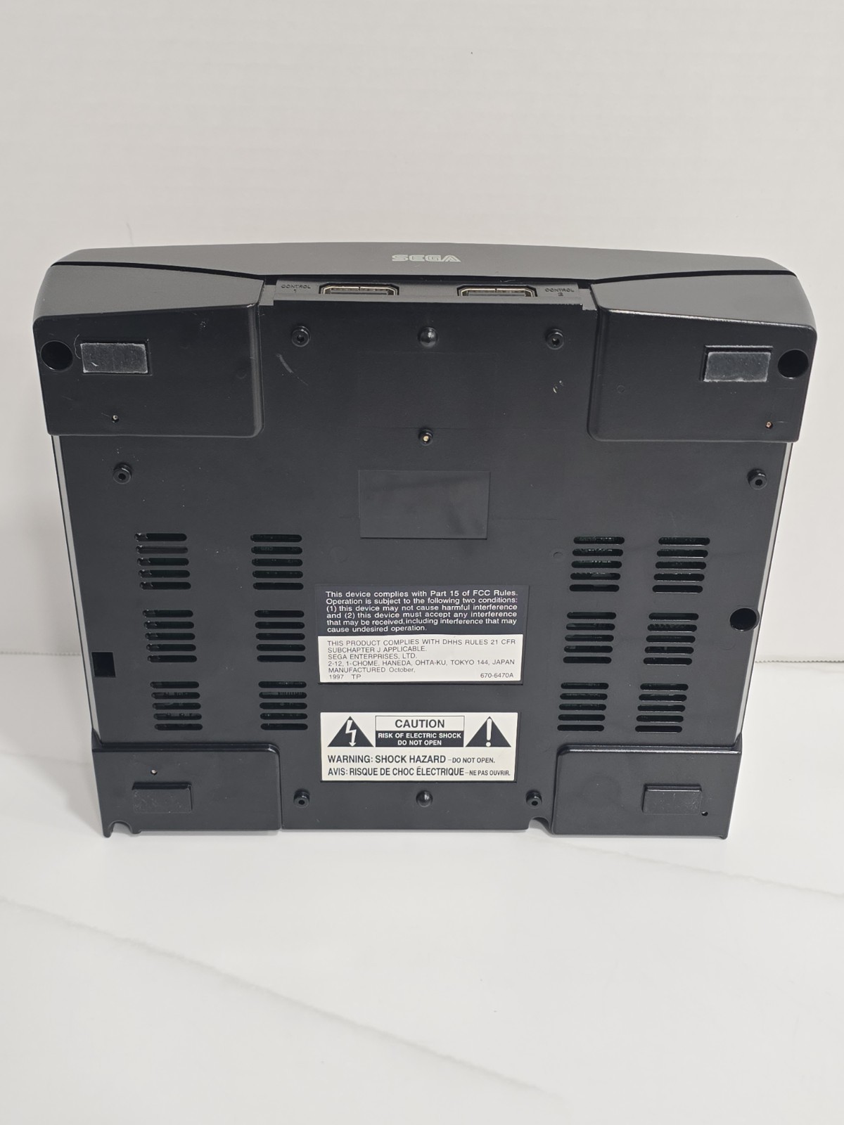 🎮 Sega Saturn MK-80000A Console Black w/ OEM Controller & Primal Rage TESTED