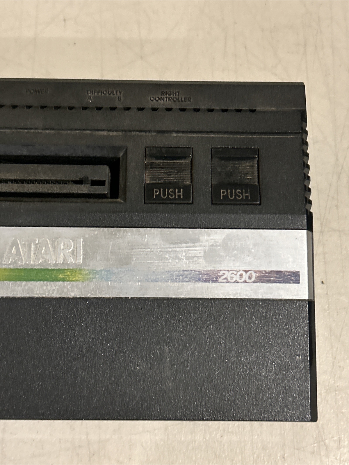Atari 2600 Junior (Jr.) Black Console ONLY No Cords/Controllers Tested Works