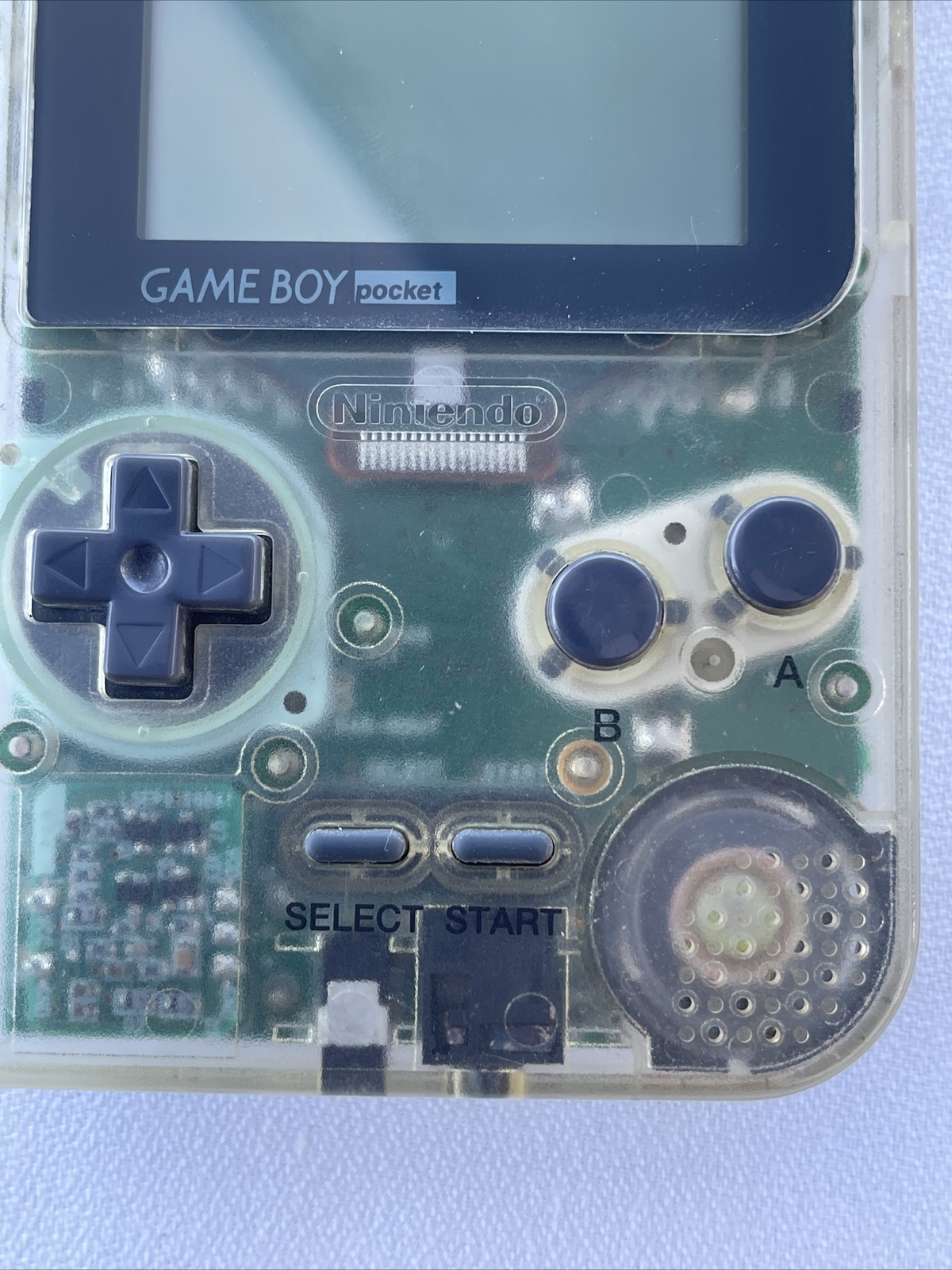 Nintendo Game Boy Color CGB-001 – Clear Skeleton – 100% Original- Tested Works