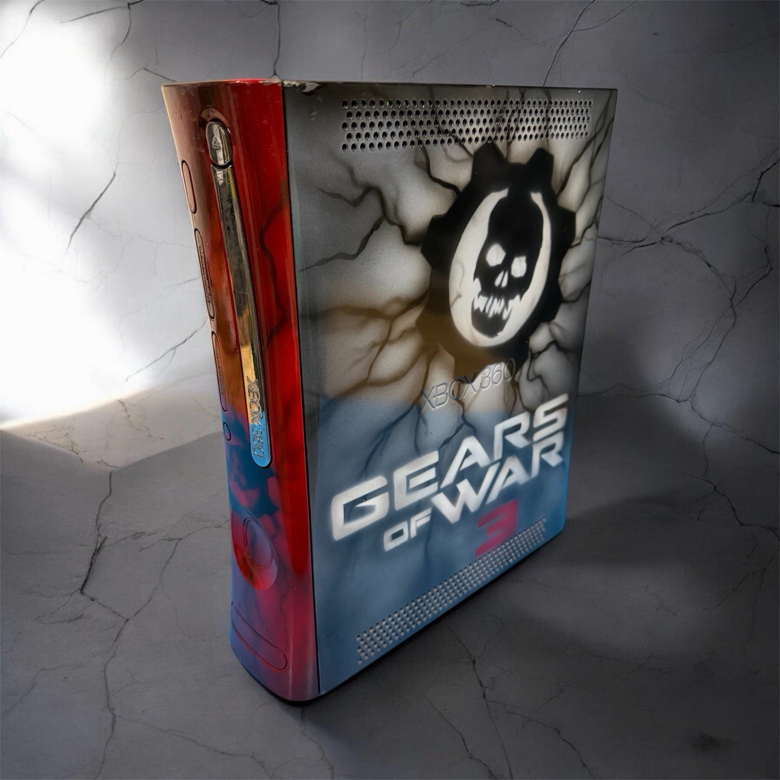 1 of a kind Custom Xbox 360 Gears of War Airbrushed Shell only rare 1 of 1