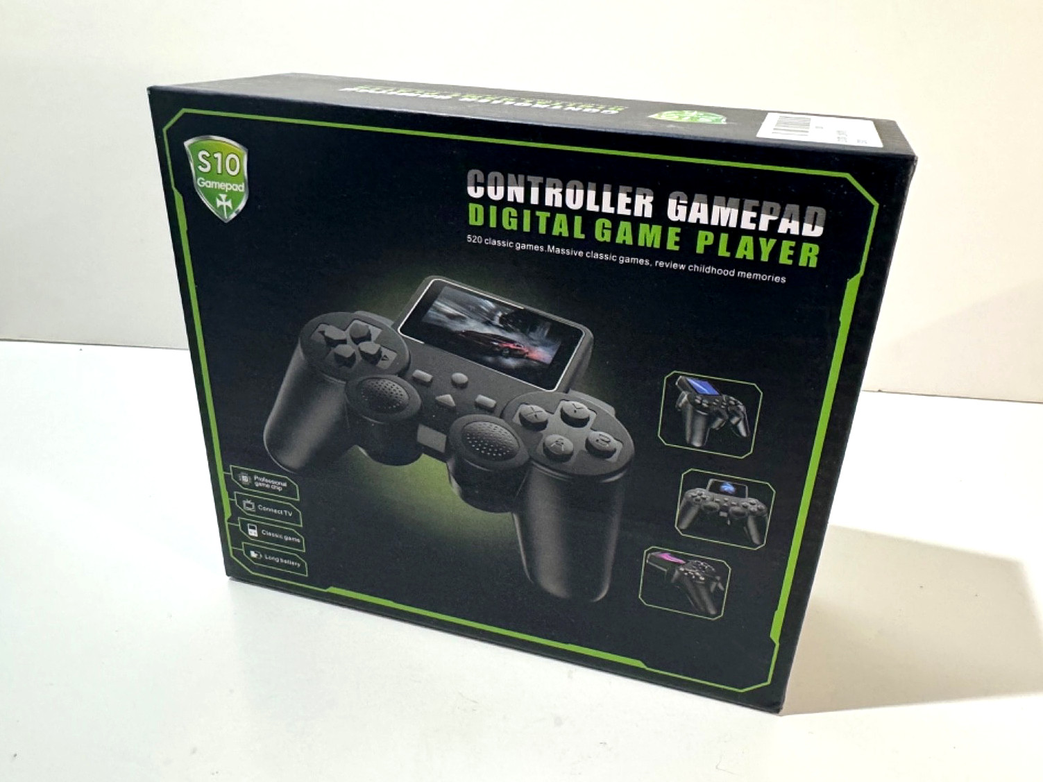 Controller Gamepad S10 2.4 inch Display Screen with TV Connect Black 520 Games