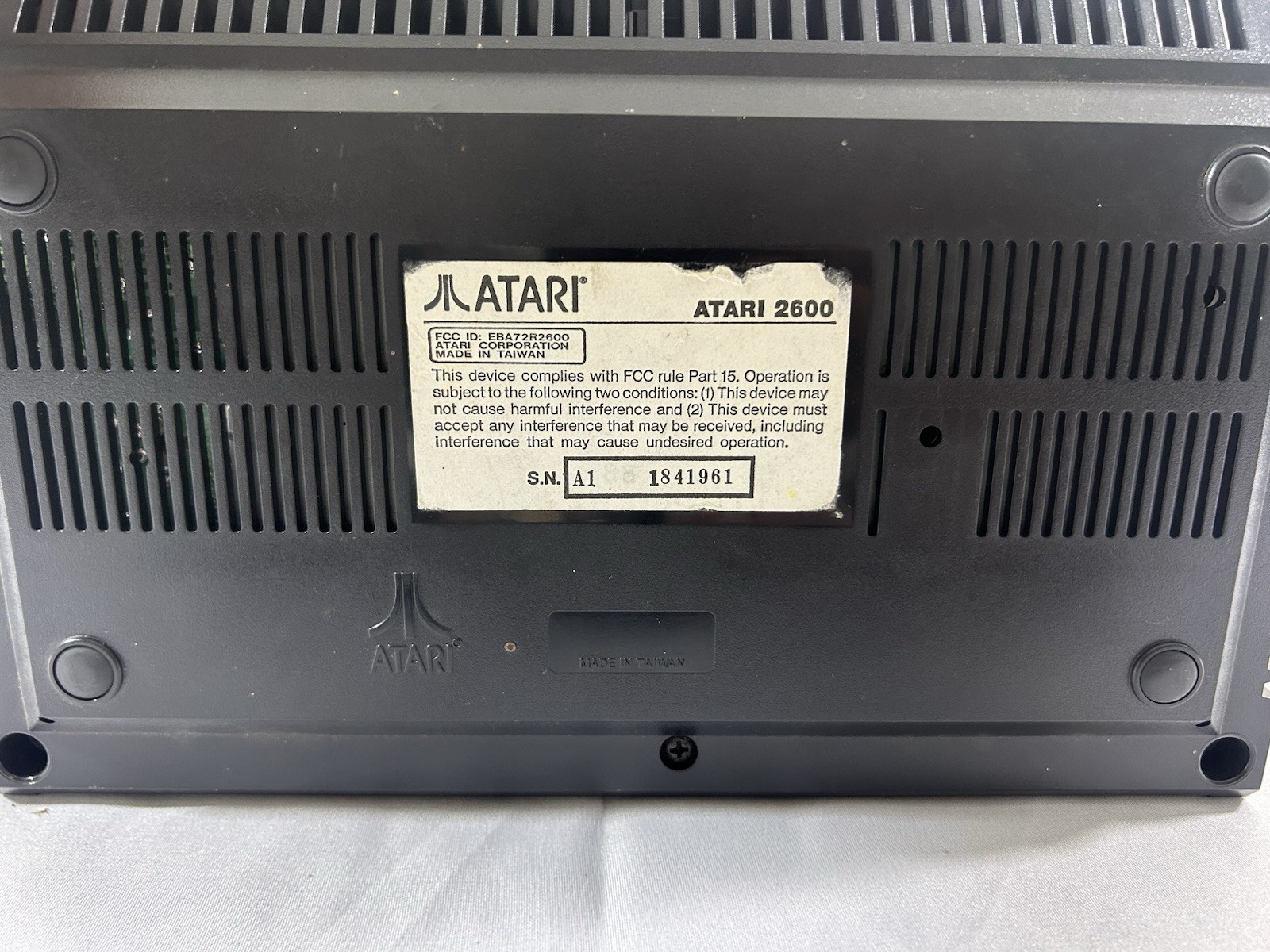 Atari 2600 Jr. Game System Console ONLY Retro Rainbow w/ 4 Games – Untested