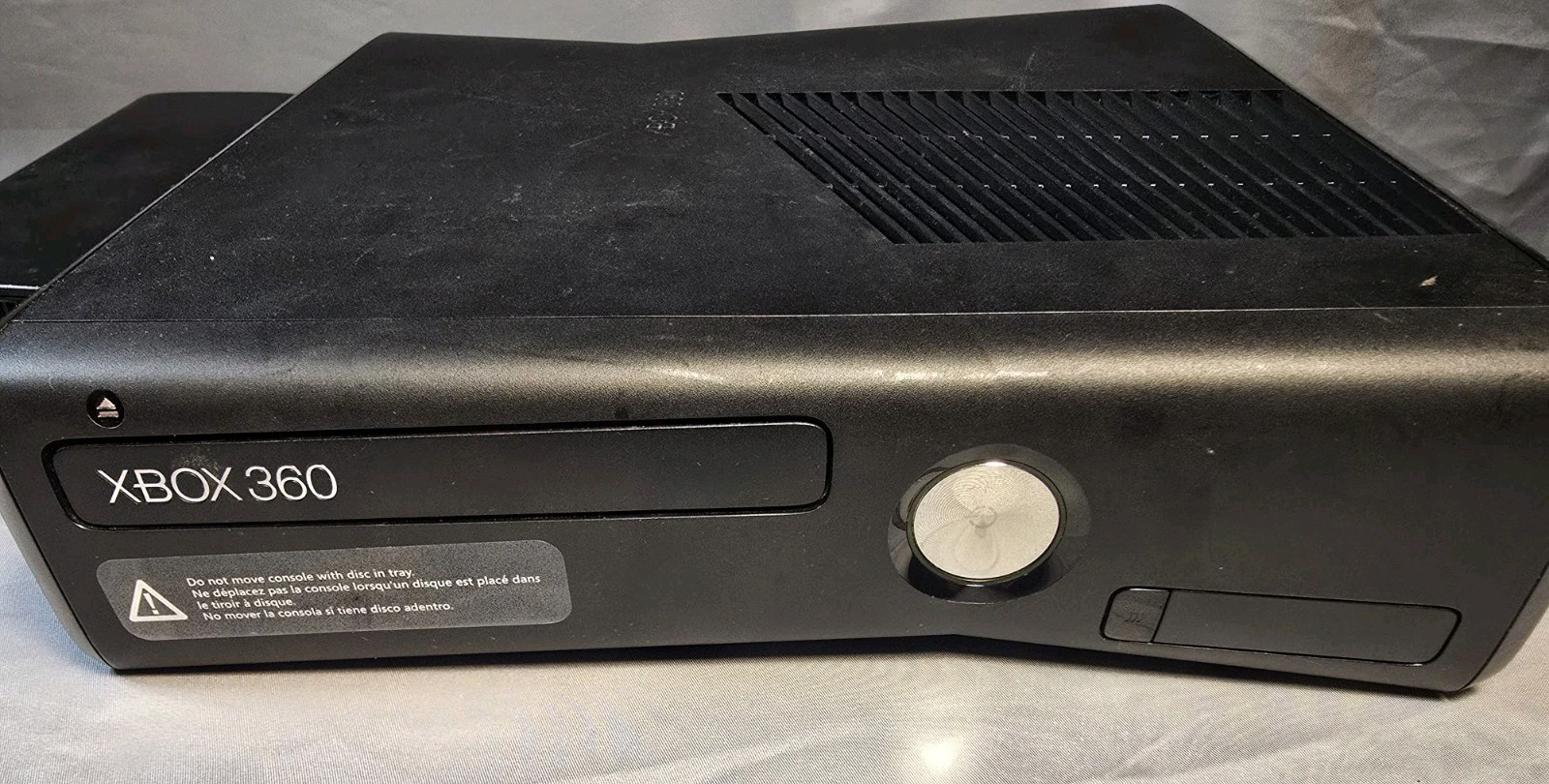 Xbox 360 S Slim Model 1439 Glossy Black Console 250GB HDD w/ Controller Works