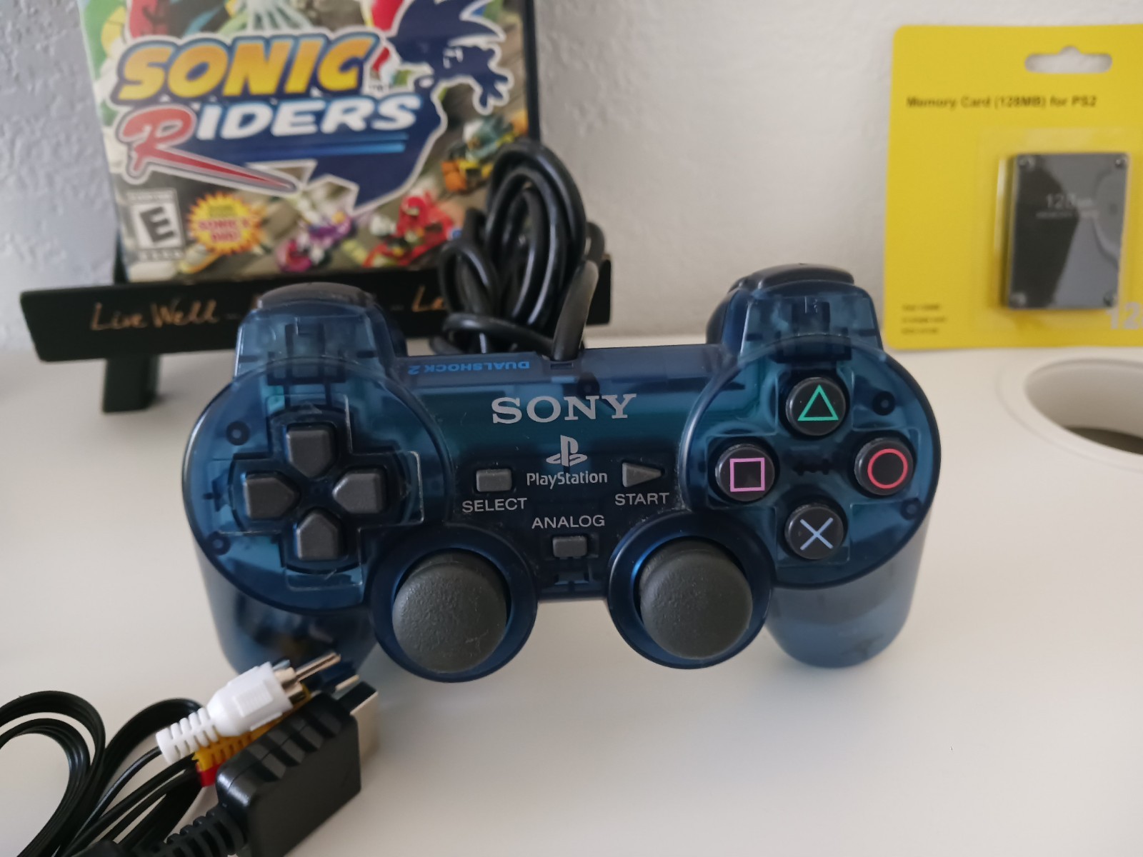 Sony PlayStation 2 Bundle SCPH-35001 + Blue Controller + 128MB Sonic Riders