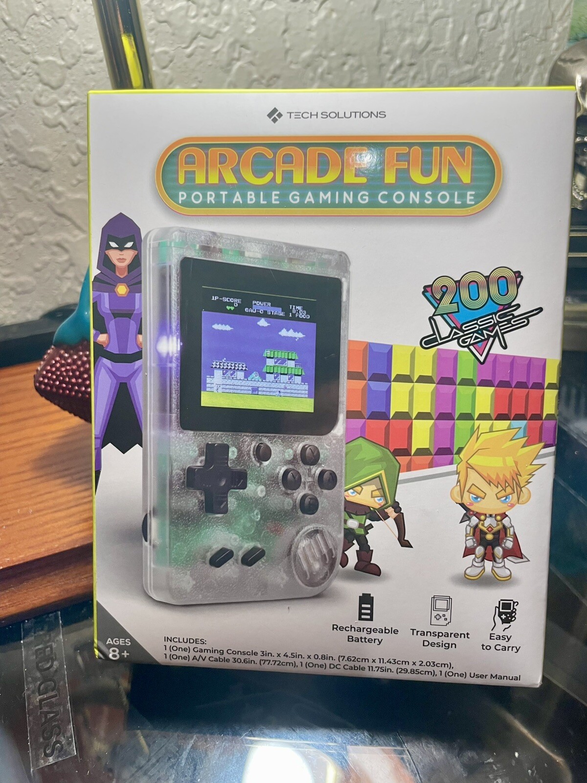 Merkury Innovations Arcade Fun Portable Gaming Console 200 Games NEW IN HAND