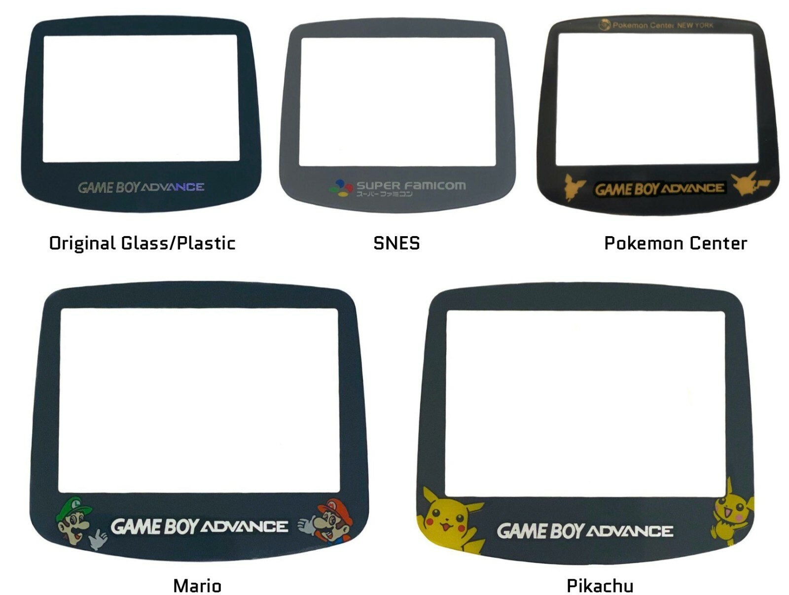*NEW* Nintendo Game Boy Advance GBA Clear Black Console System CUSTOM BUTTONS