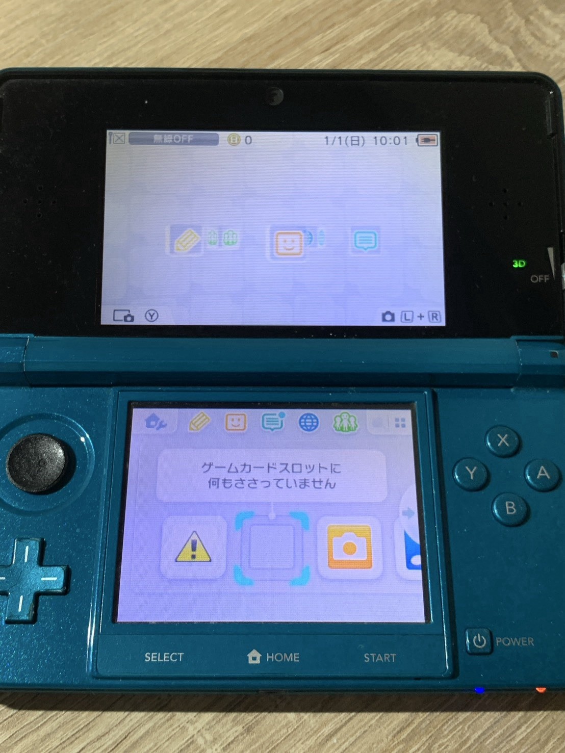 0660 Nintendo 3DS Aqua Blue Good TESTED 290g