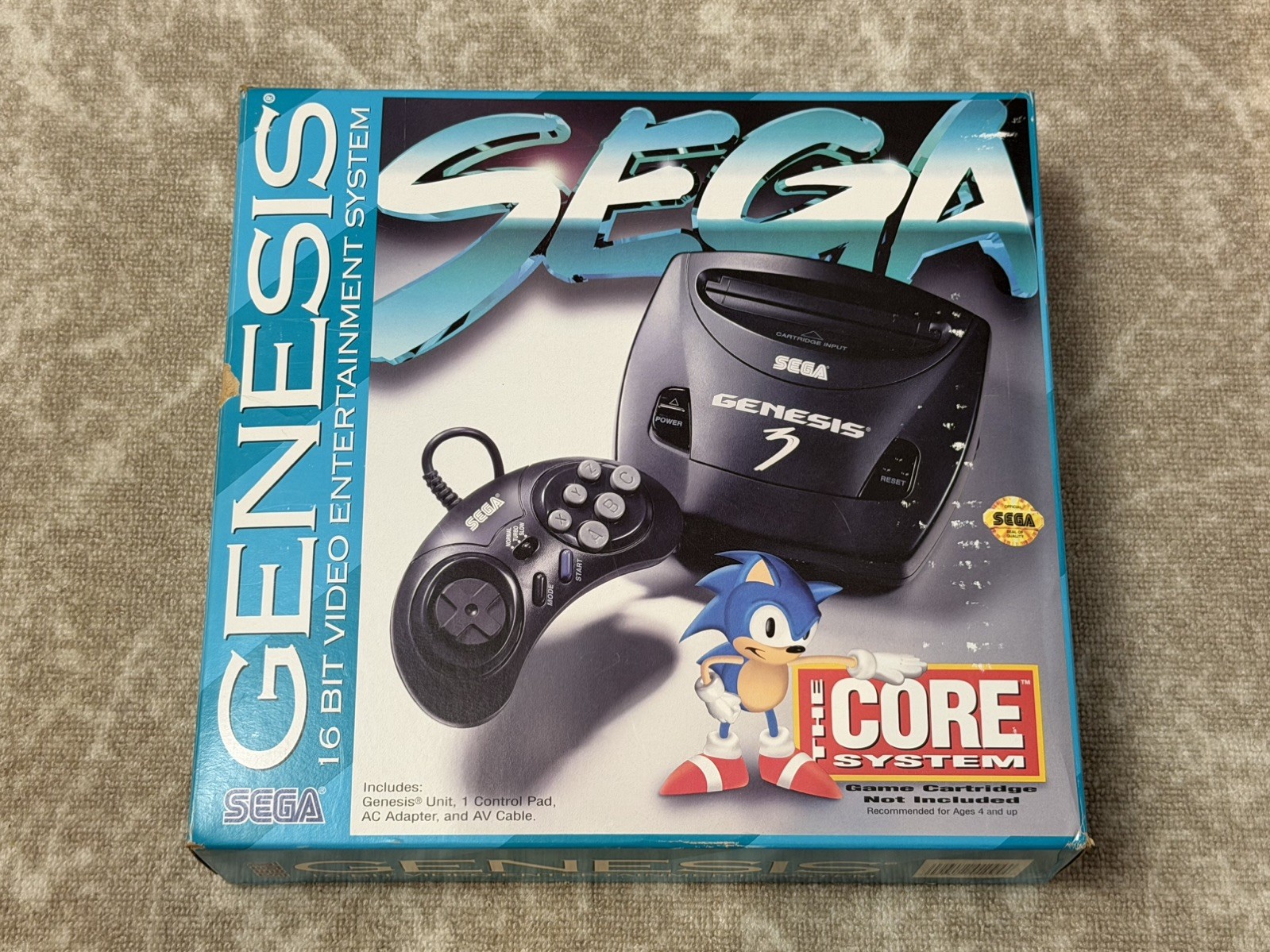 Sega Genesis III Model 3 Console Core System – Tested, come in box! No manual.