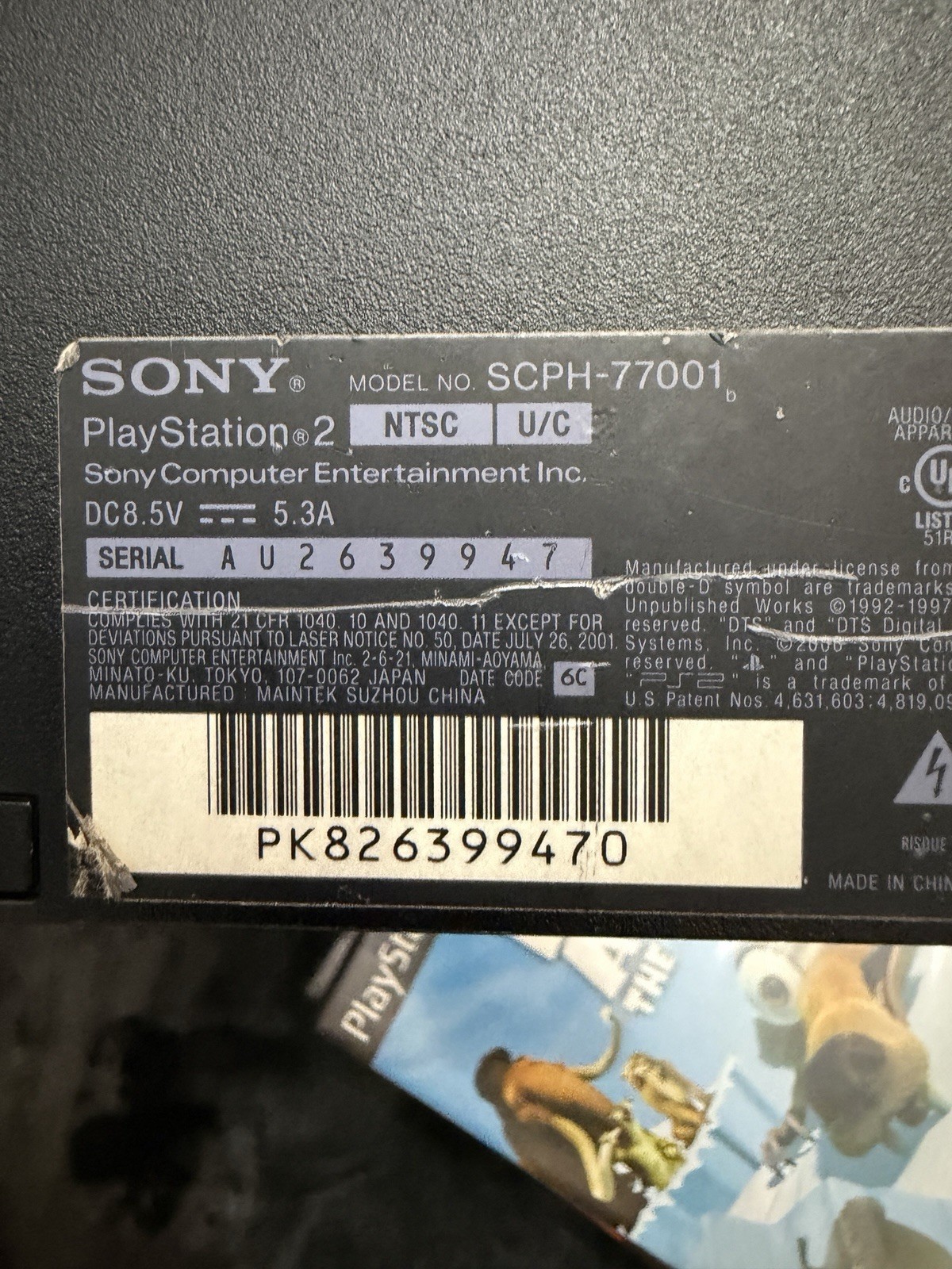 Sony PlayStation 2 Slim PS2 (SCPH-77001) Console Bundle W Games, Controller, Mem