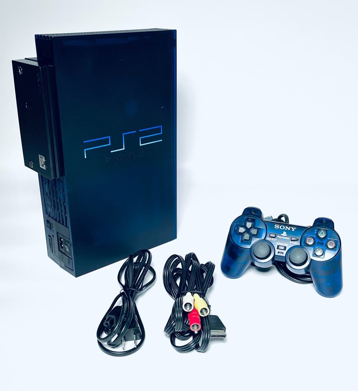 🌌 SONY PS2 SCPH-50000 Midnight Blue Console HDD Set Japan Tested Limited 🎮✨