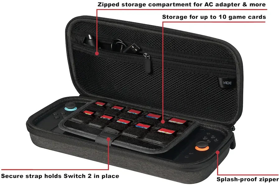 Switch 2 System Bundle – Nintendo Switch 2, Travel Case, & Free Game