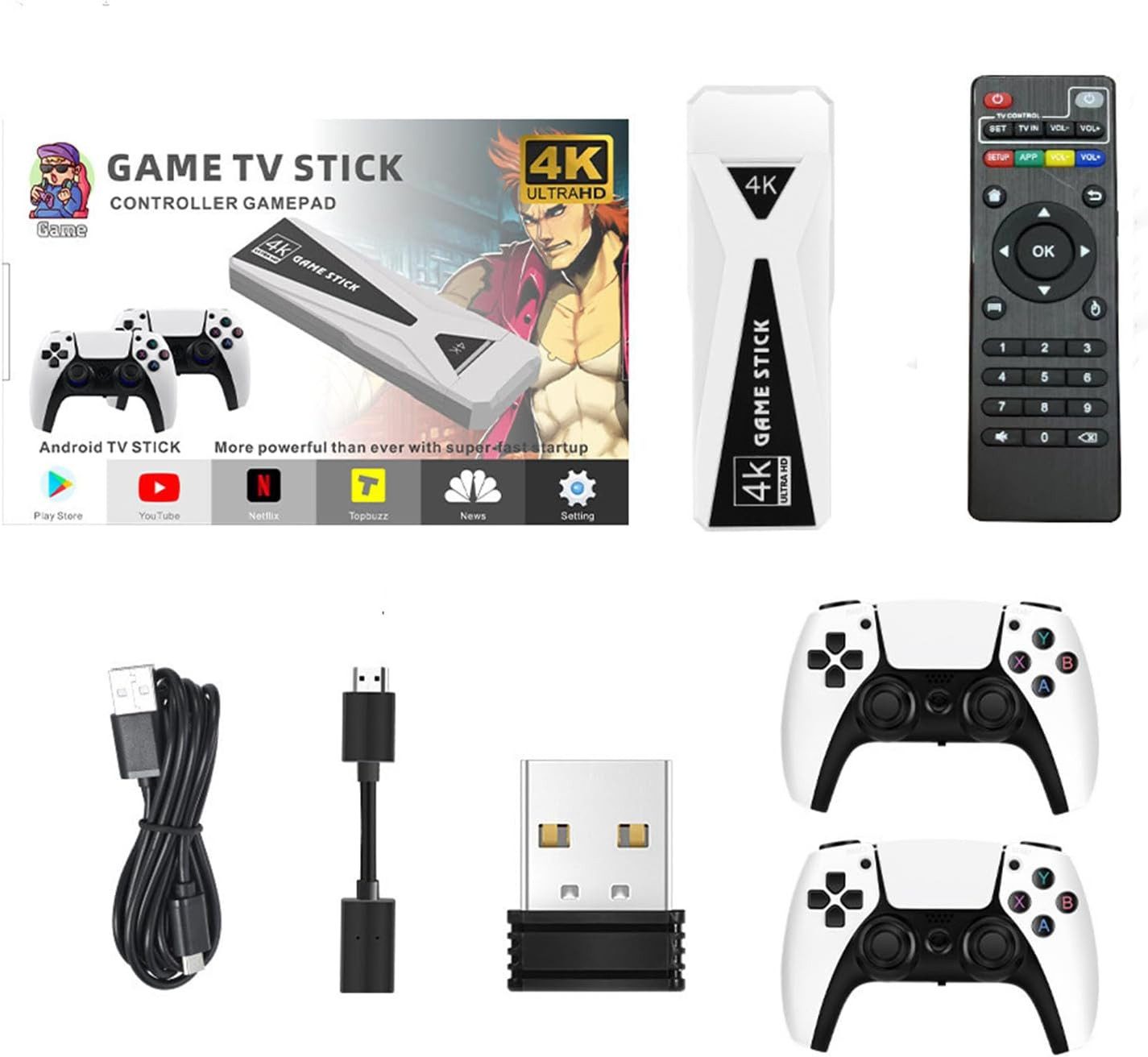 GT68 4K HD TV Game Stick Video Game Console 64G/128G Built in 10000+ 20000+ Retr