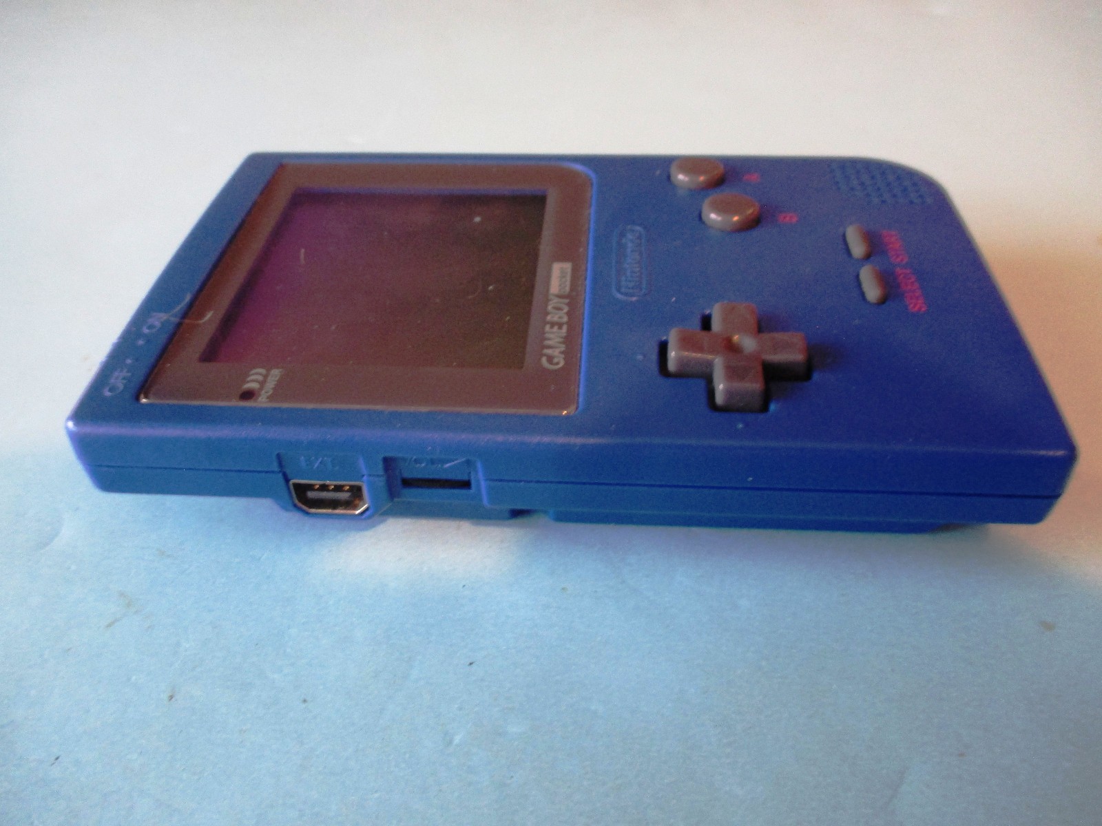 Nintendo Game Boy Pocket Blue Handheld System in Box FREE Ship!