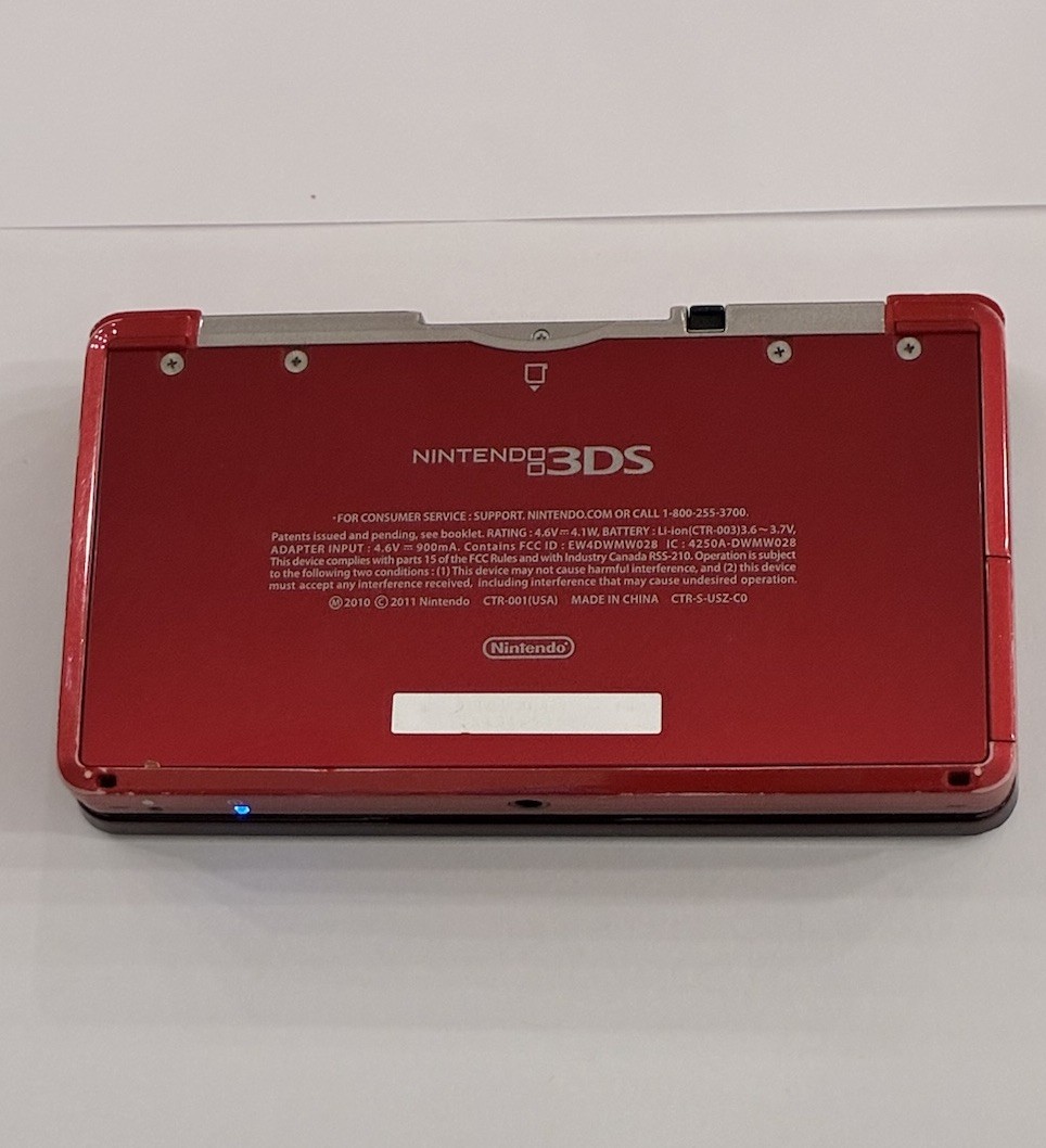 Nintendo 3DS Red Handheld Console included AC Adapter