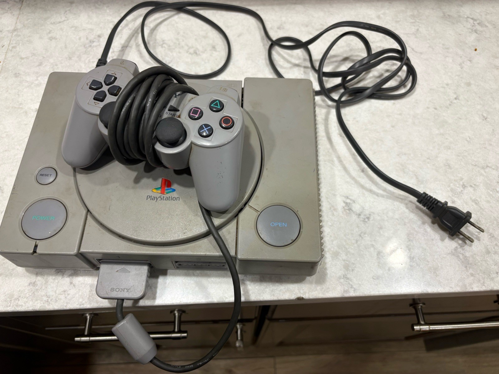 Sony PlayStation 1 Video Game Console – Gray Includes Controller And Power Cord