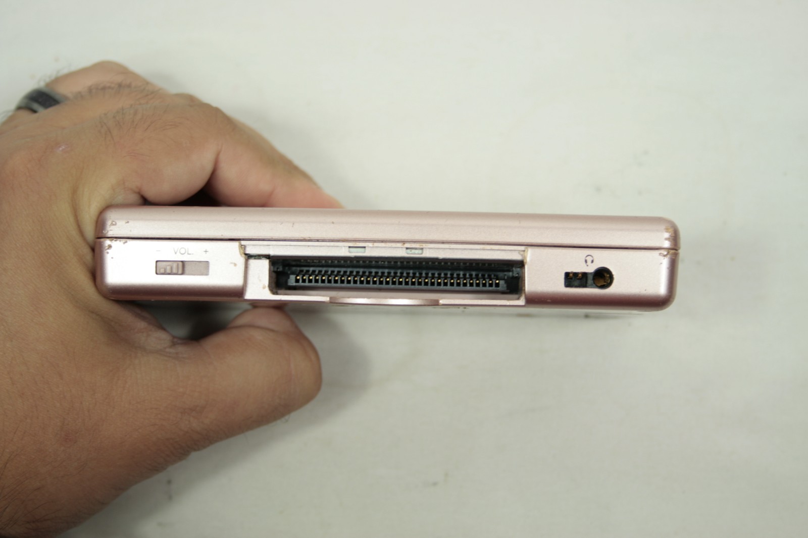 Nintendo DS Lite Console Pink Metallic Rose UNTESTED AS IS FOR PART FOR REPAIR
