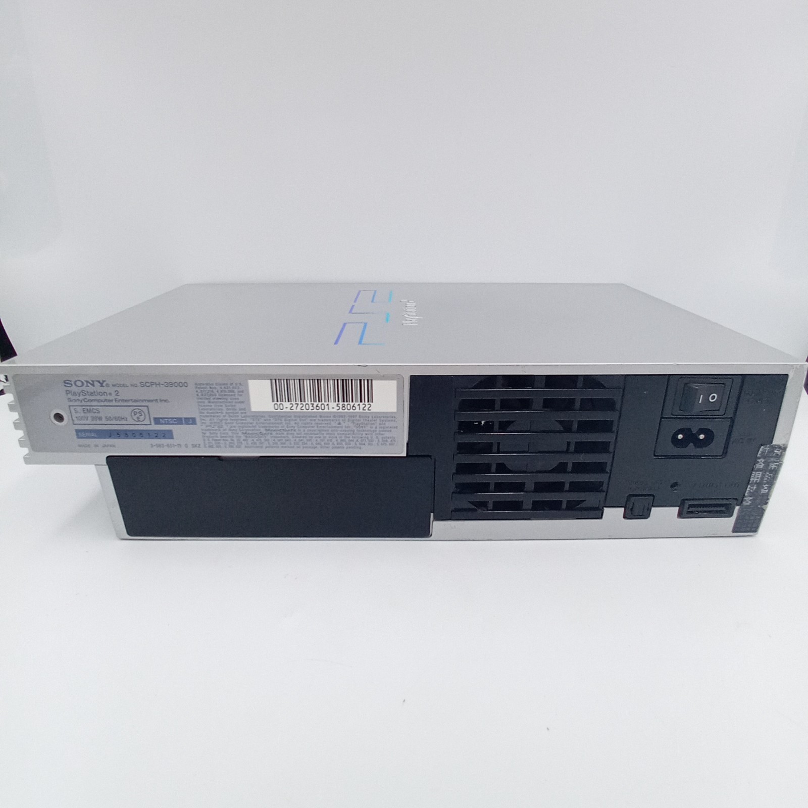 PS2 PlayStation 2 Console Satin Silver SCPH-39000 With Game Japanese Tested