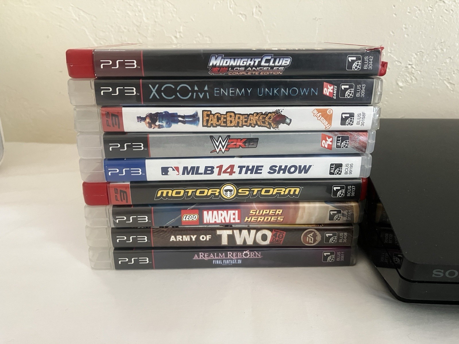 Sony PS3 Slim CECH-2001A 120GB Bundle 9 Games, Controller, Cables, Midnight Club