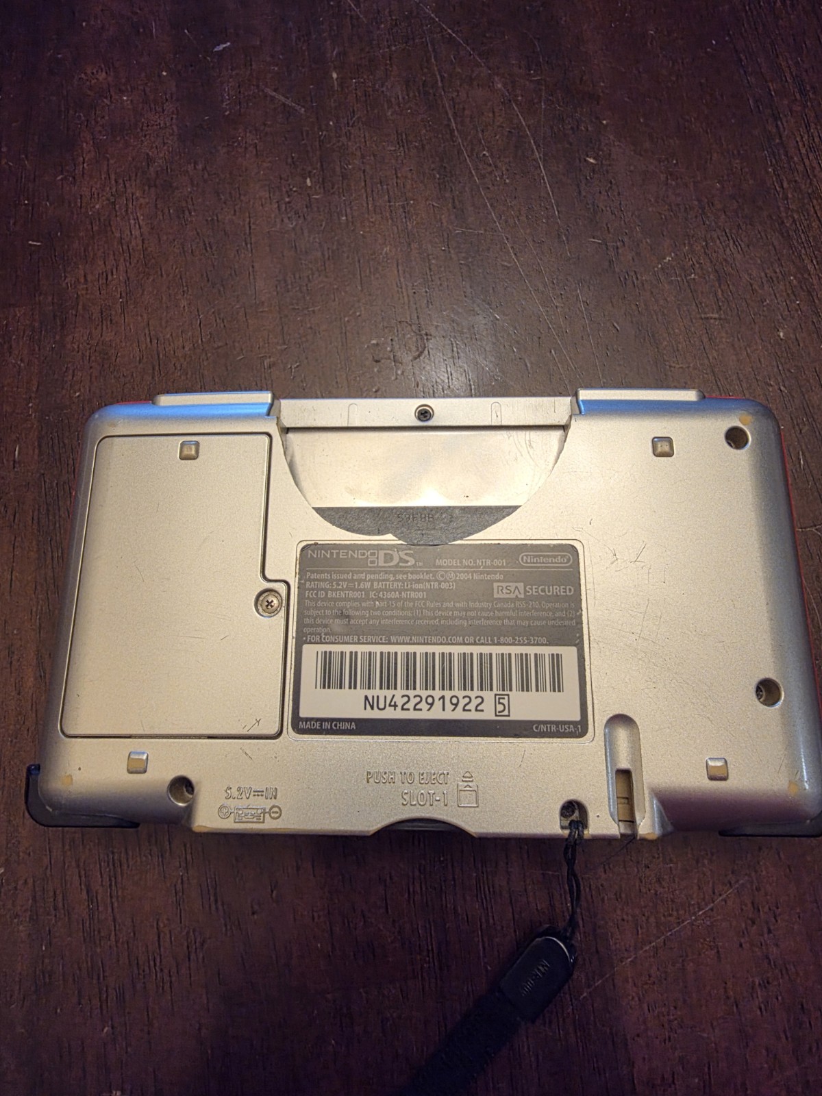 Nintendo DS Original/Launch Edition Red Handheld System With Mario Kart DS