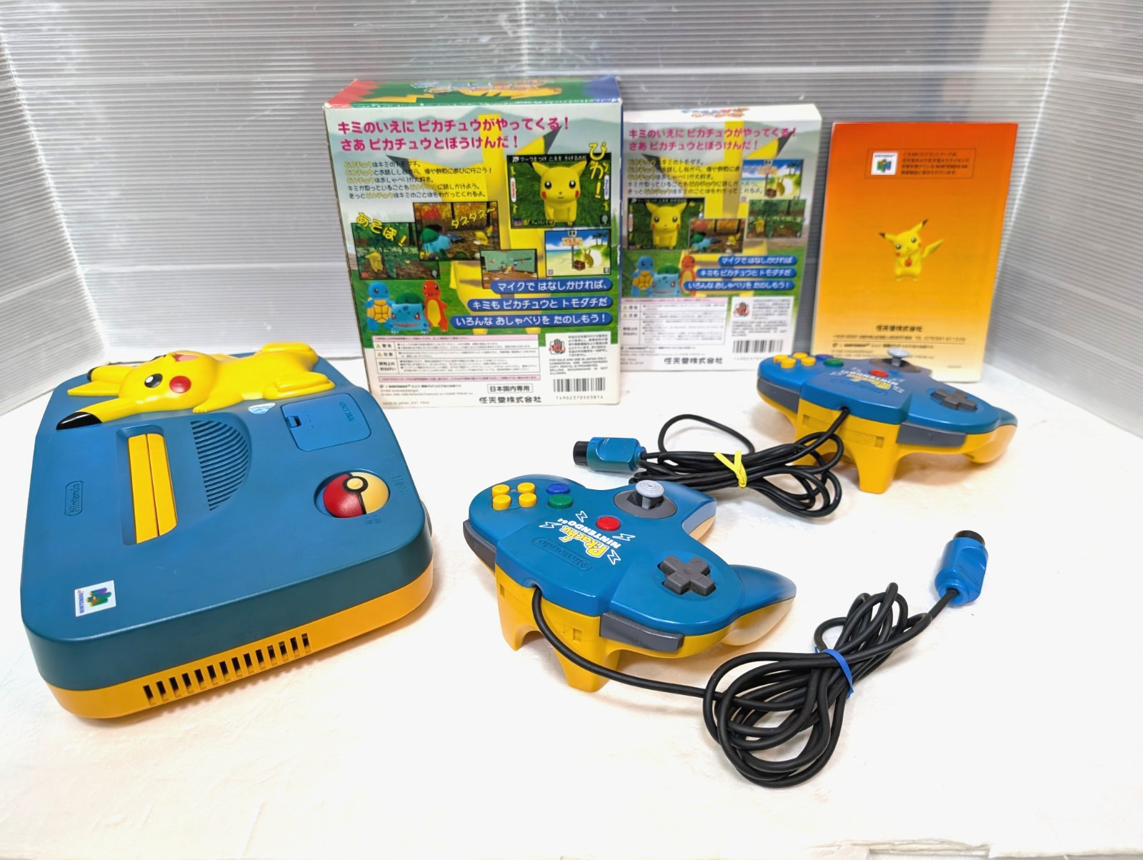 Nintendo 64 Pokemon Pikachu Region Free Console 2Controllers N64 japan