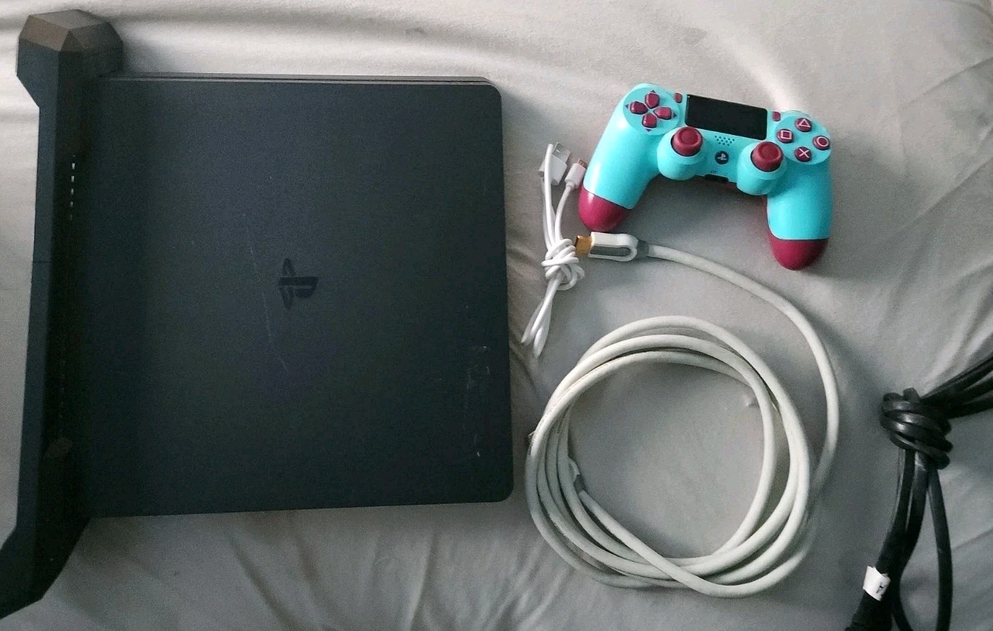 Sony PlayStation 4 Slim 1TB Game Console w/ Controller & Cables