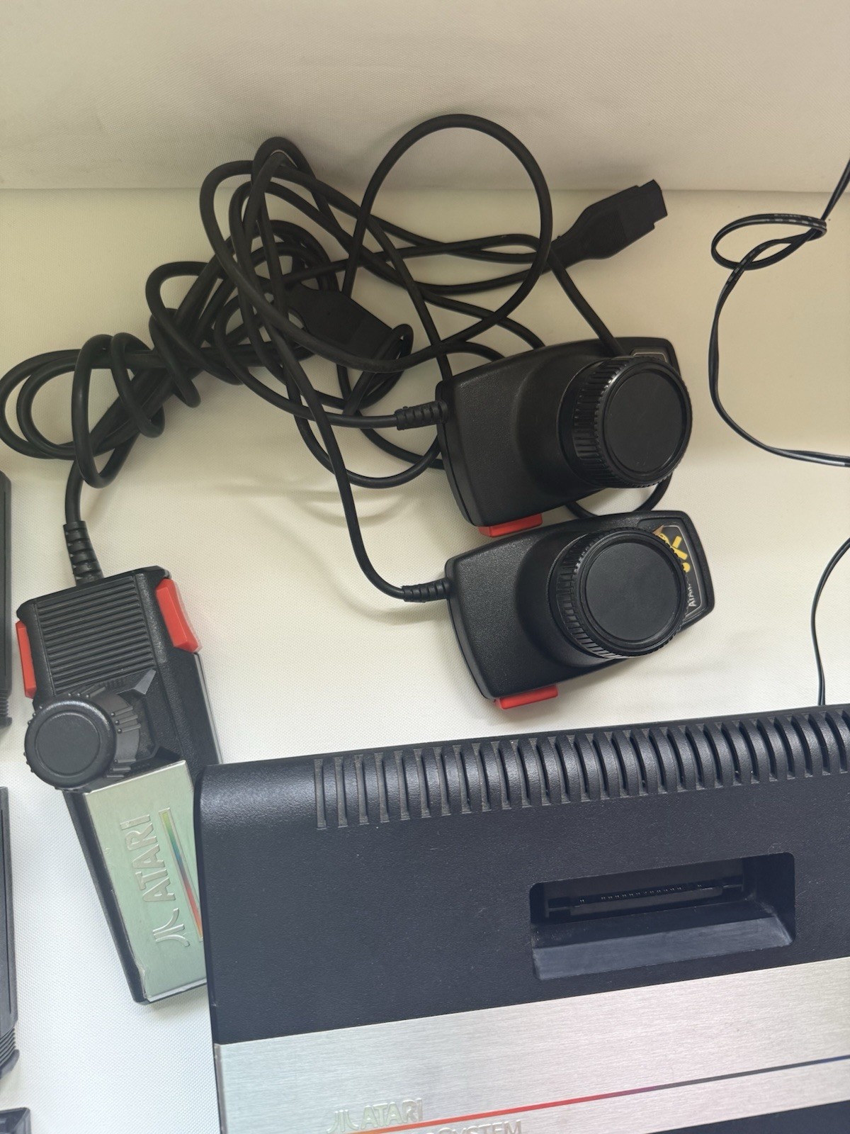 Original Vintage Atari 7800 Prosystem Console with controllers and games