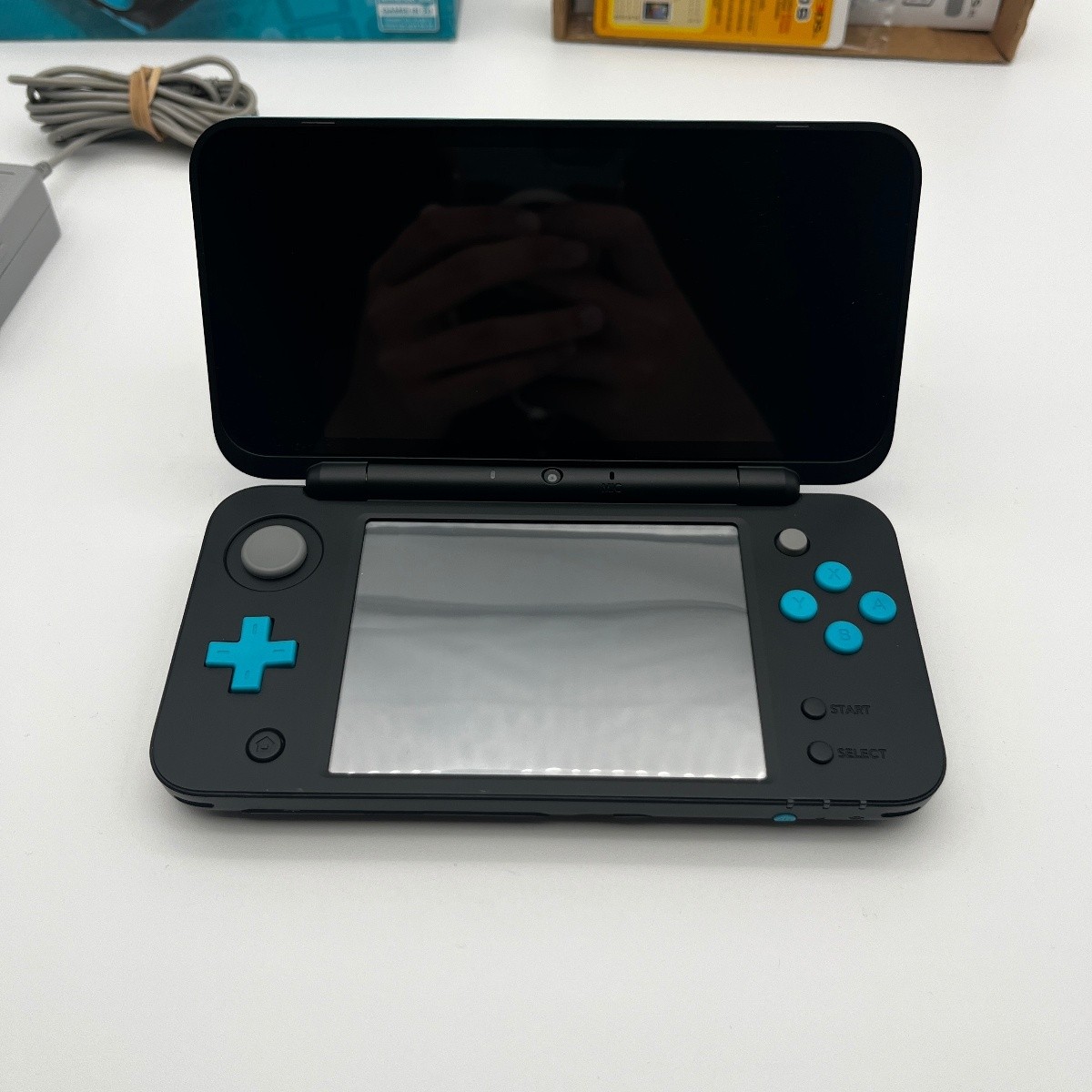Nintendo New 2DS XL Black Turquoise Handheld System CIB *READ*