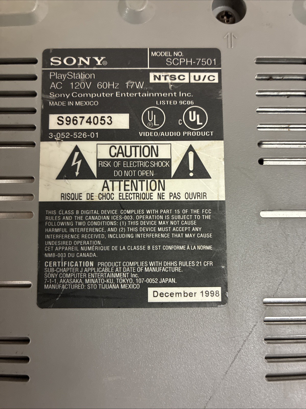 Sony PlayStation 1 Video Game Console – Gray TESTED WORKS GREAT!!! W/ CONTROLLER