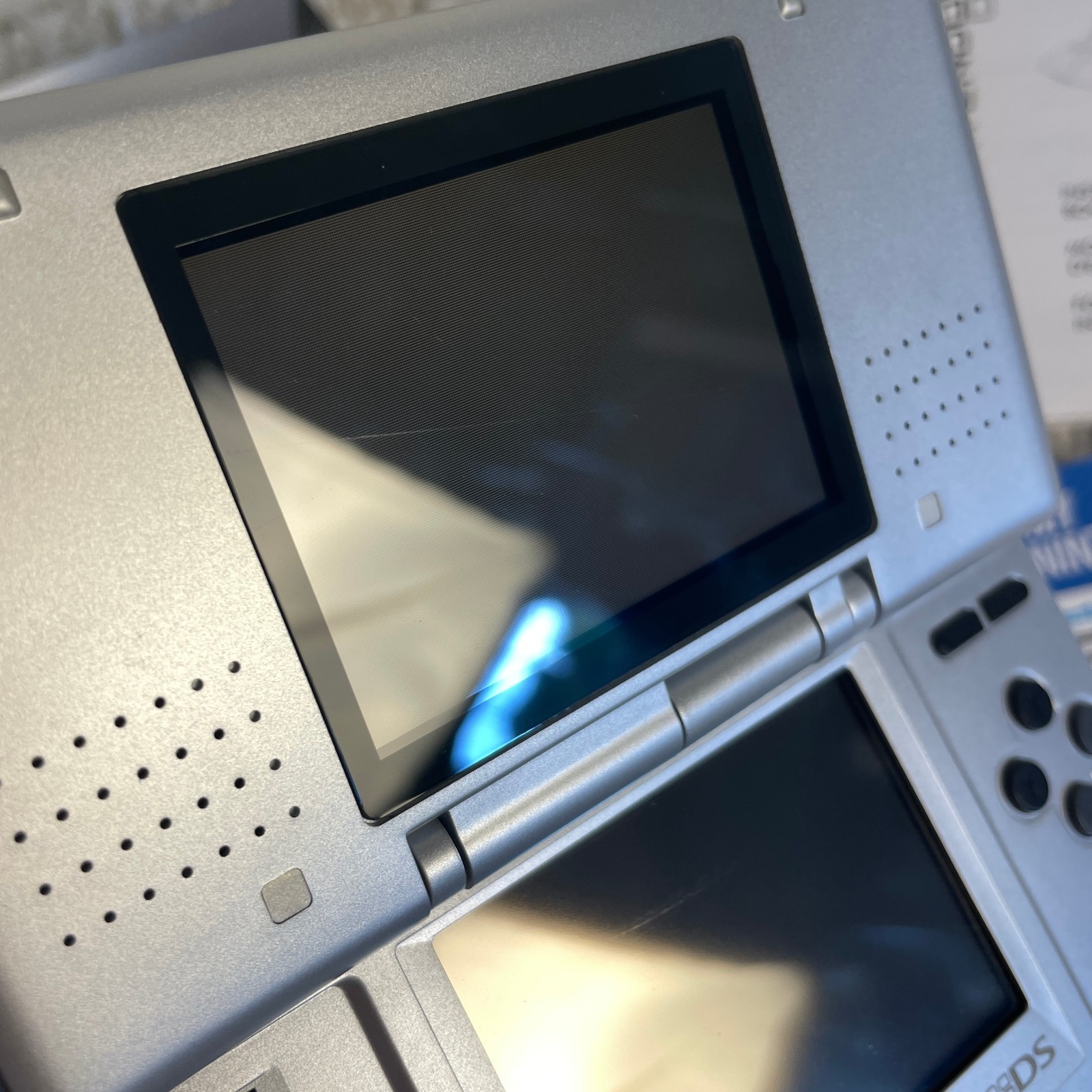Nintendo DS Original NTR-001 Titanium Silver Handheld System Complete in Box CIB