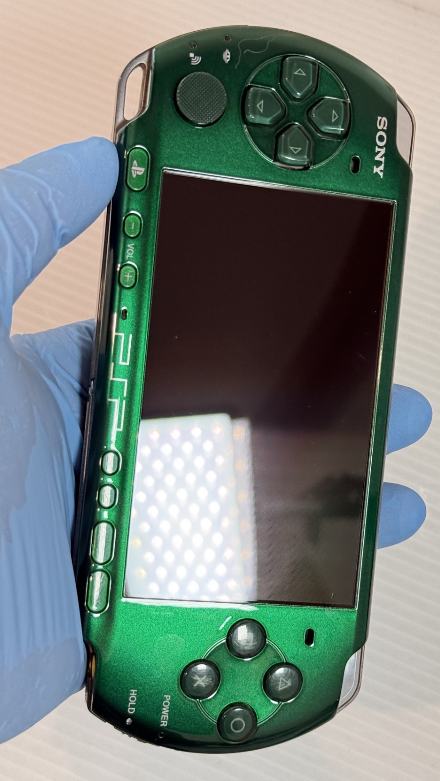 Sony PSP-3000 PSP 3000 Console Green Rare Color Region free – Excellent