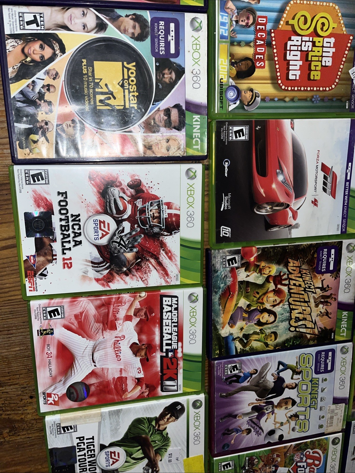 Microsoft Xbox 360 S Slim Kinect Bundle Controller Cords Kinect Games Lot