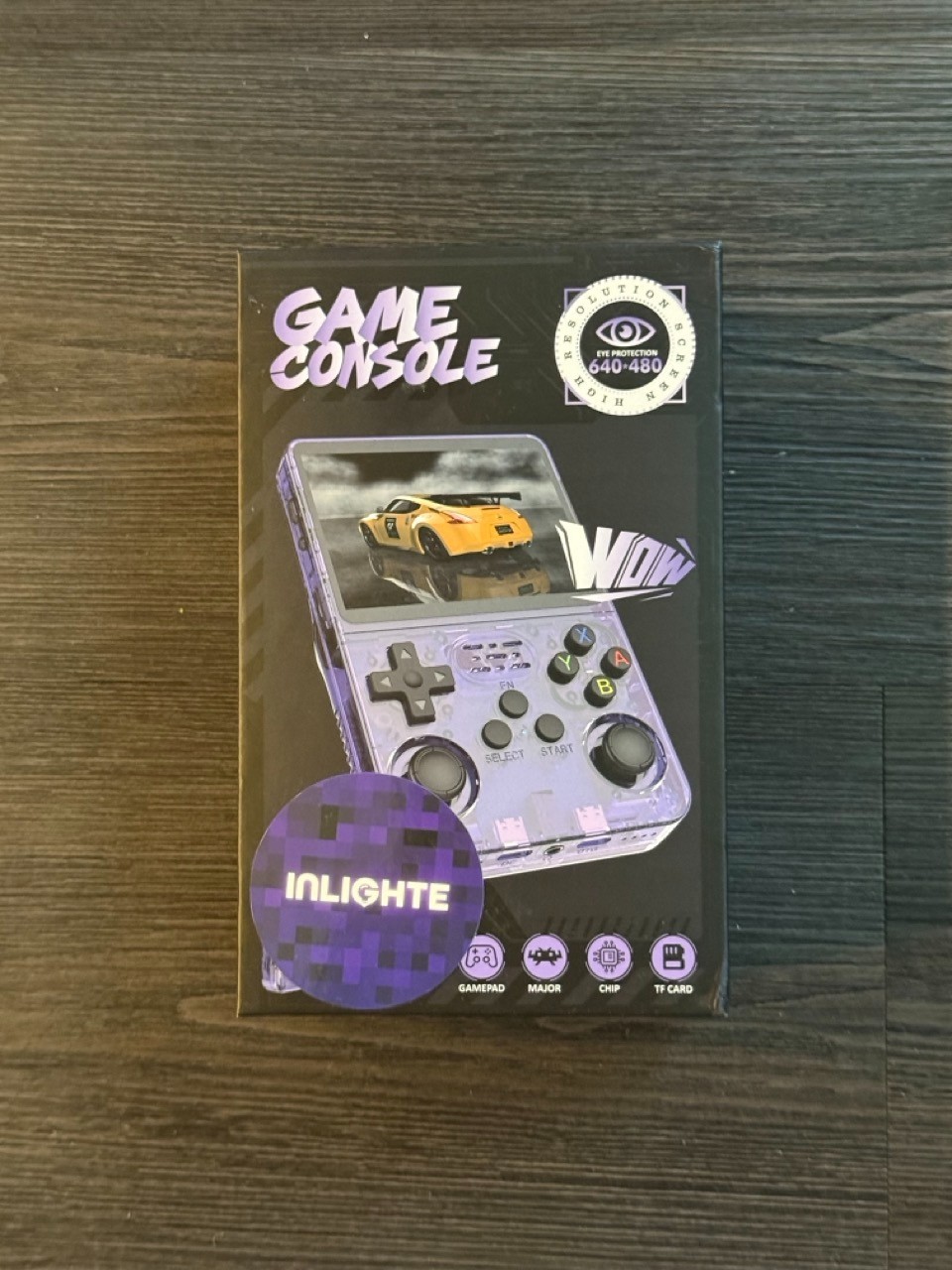 Transparent Purple Handheld Game Console Emulator – 128GB – Hundreds of Games