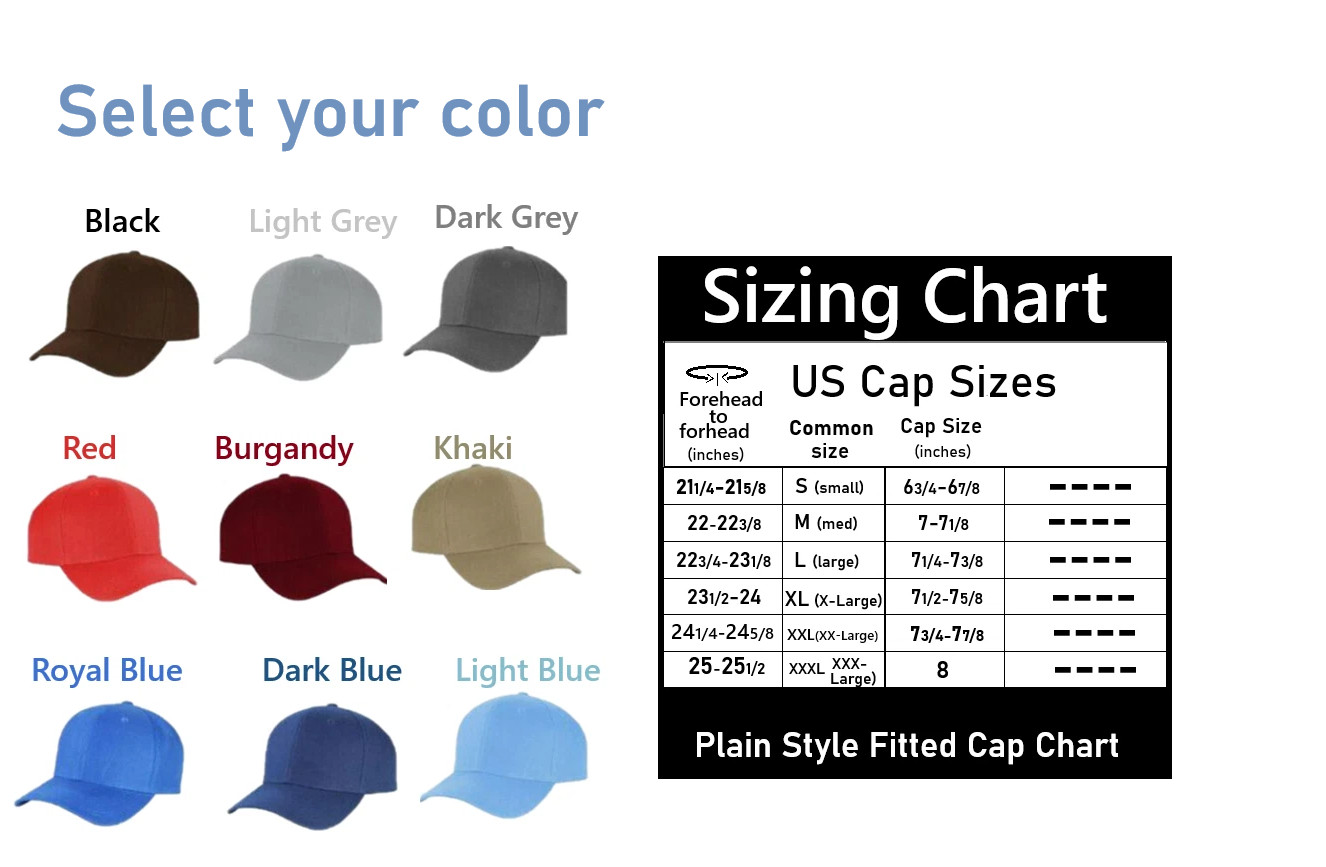 Plain Style Fitted Game Caps Select Color and Size See size chart in listing