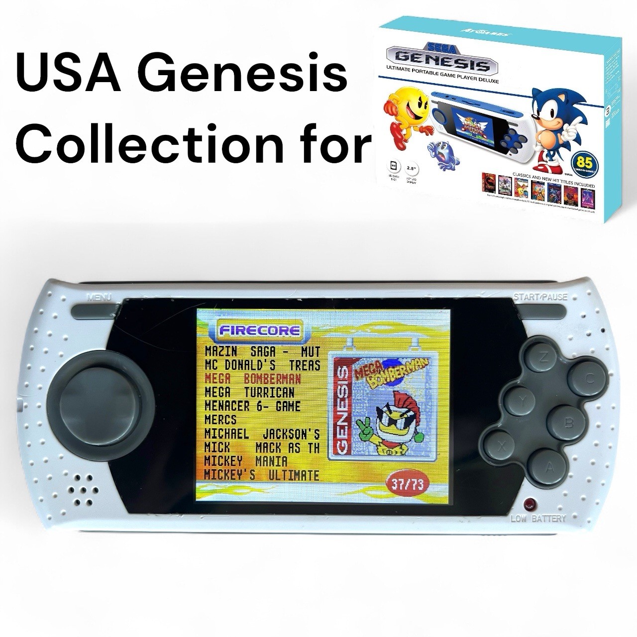 Sega Genesis Ultimate Portable 2GB SD Card w/ USA Game Library + Cover Art Menu