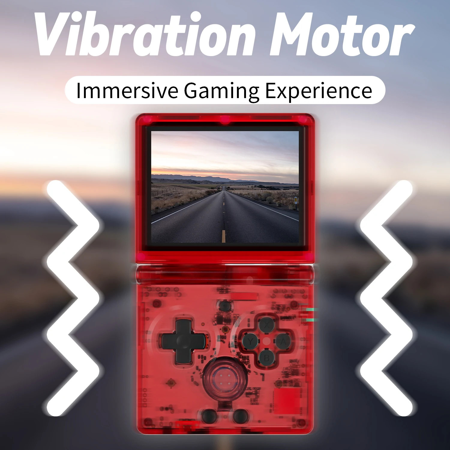 Anbernic RG35XXSP flip handheld console 64 GB Linux 3.5″ IPS WiFi HDMI red DE