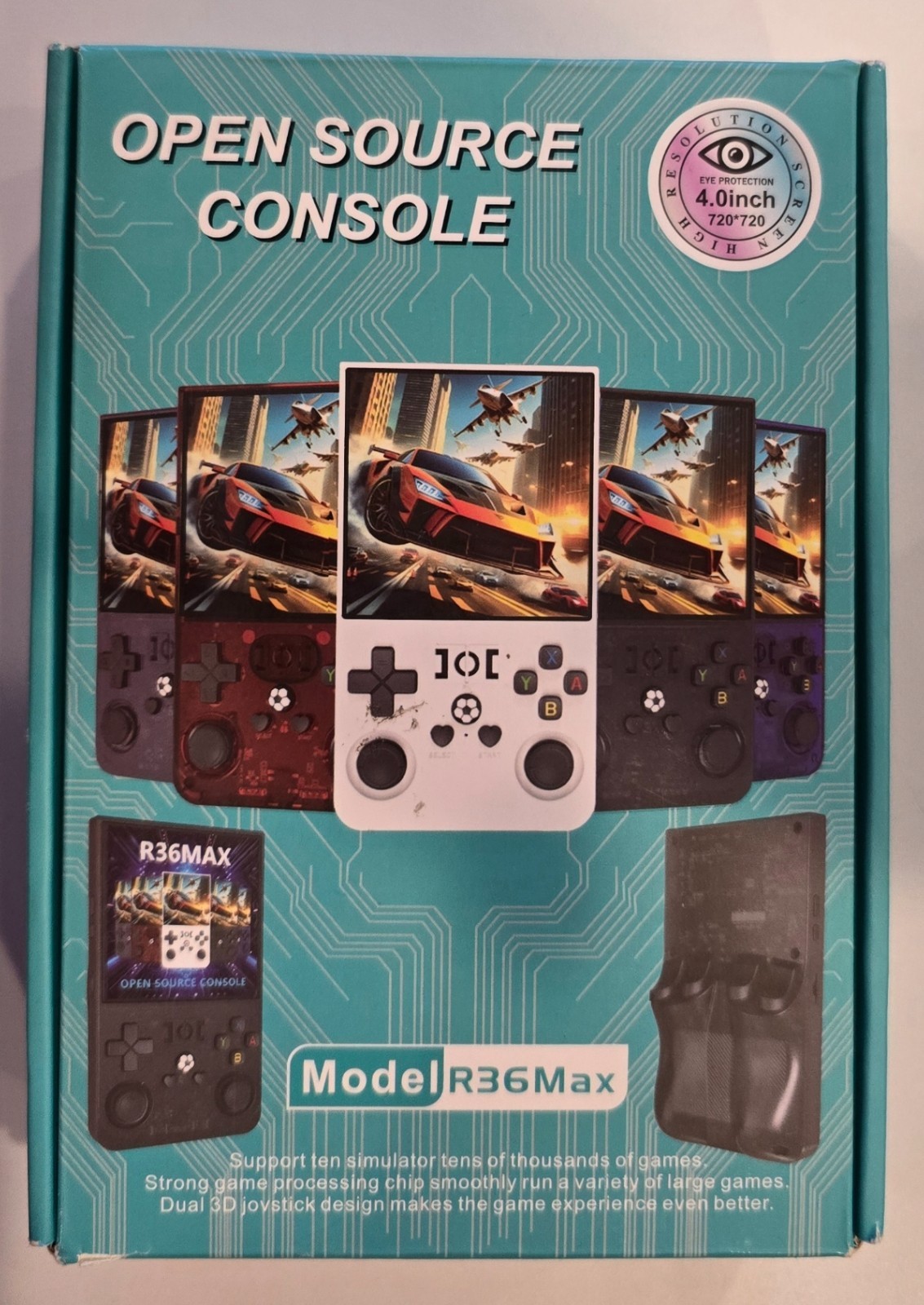Open Source R36MAX 4000mAh Portable Rechargeable Handheld Retro Game Console
