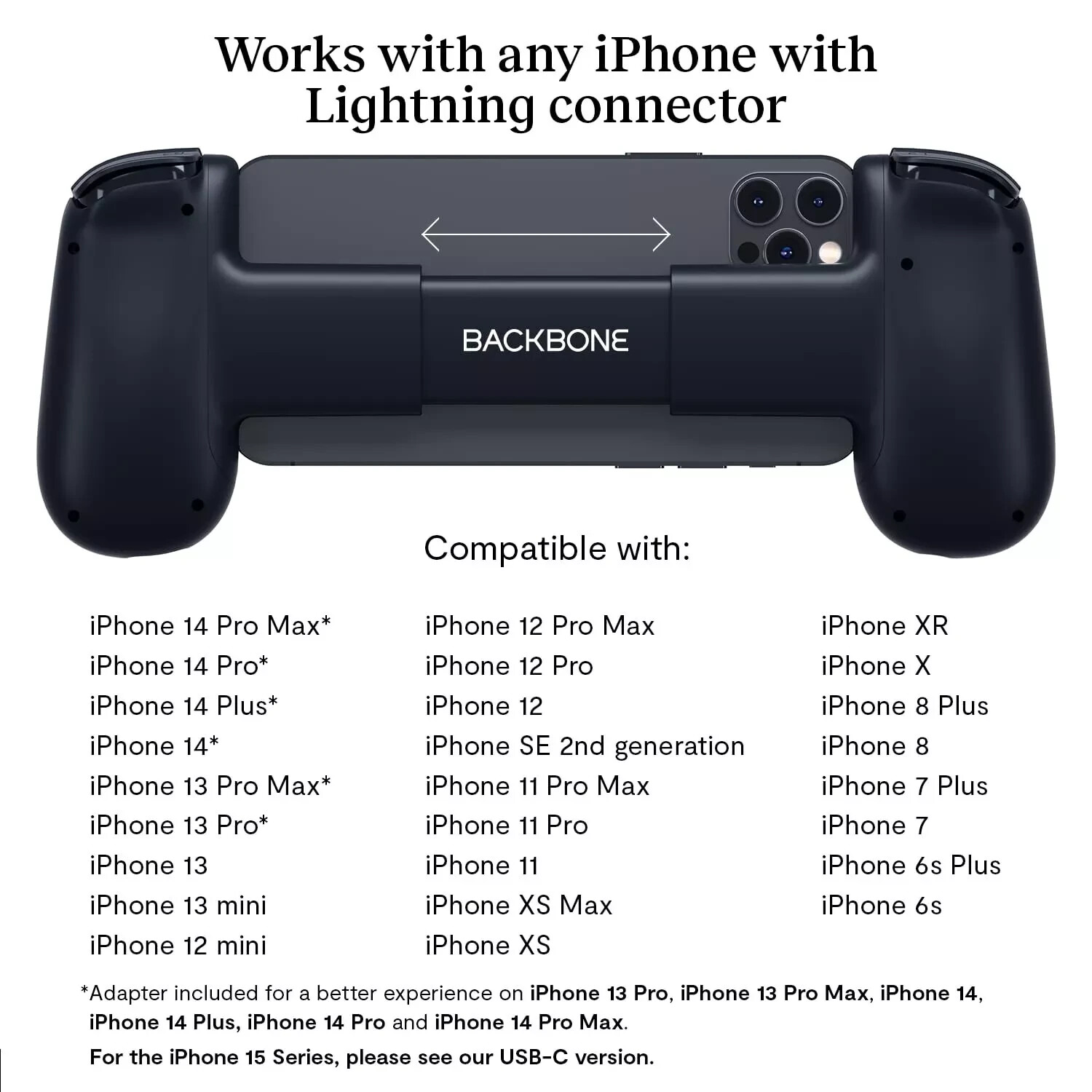 Backbone One Mobile Gaming Controller for iPhone – Black (BB-02)™