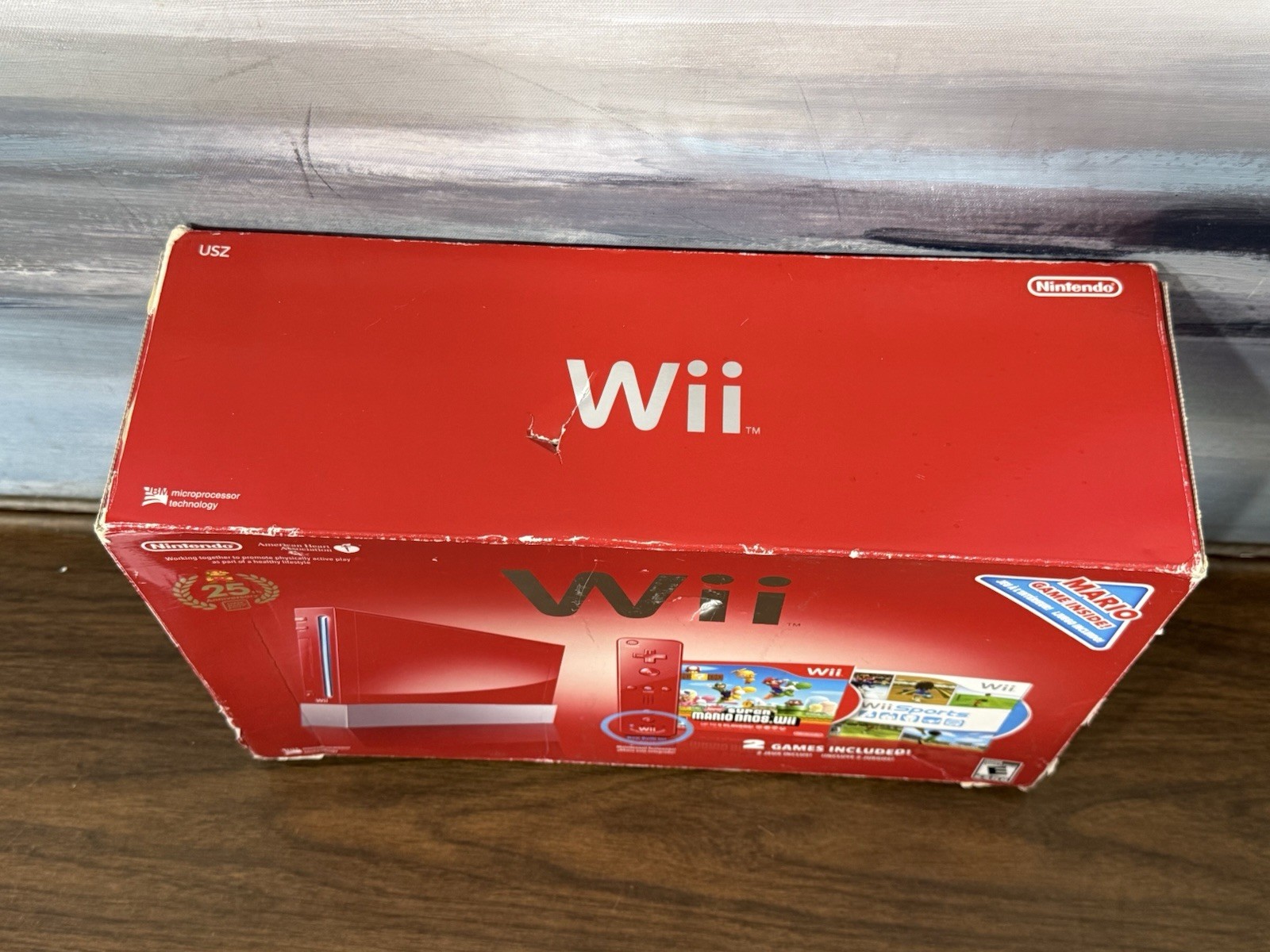 Nintendo Wii Red Console & Box RVL-001 (USA) Super Mario Bros. 25th Anniversary