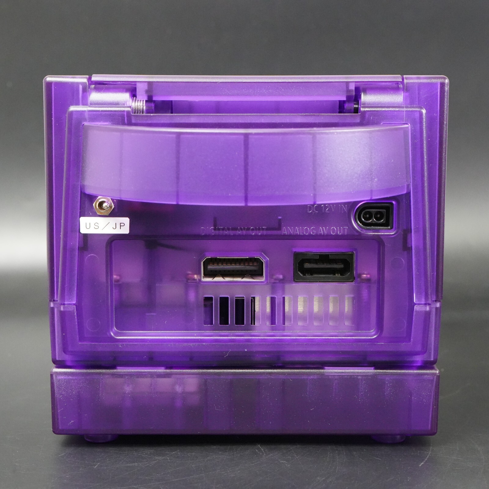 Nintendo GameCube Clear Purple Shell NTSC U-C/J Region Switch Mod w/GB Player