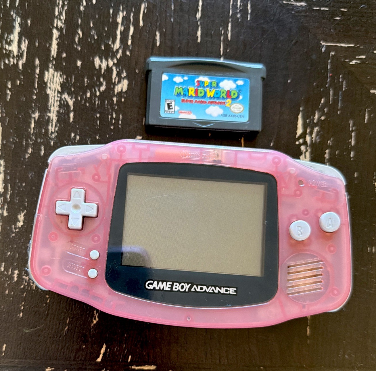 Nintendo Game Boy Advance 32MB Handheld System – Pink with Super Mario Game